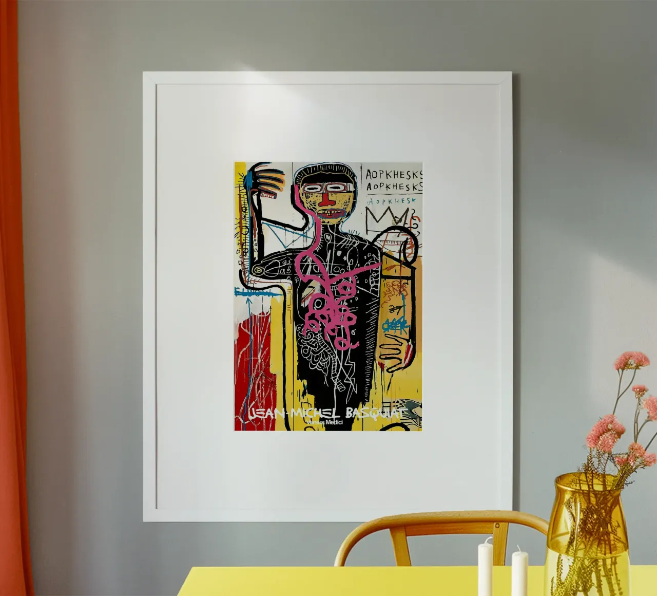 Capolavoro neo-espressionista di Basquiat "Versus Medici poster da NorwesClub