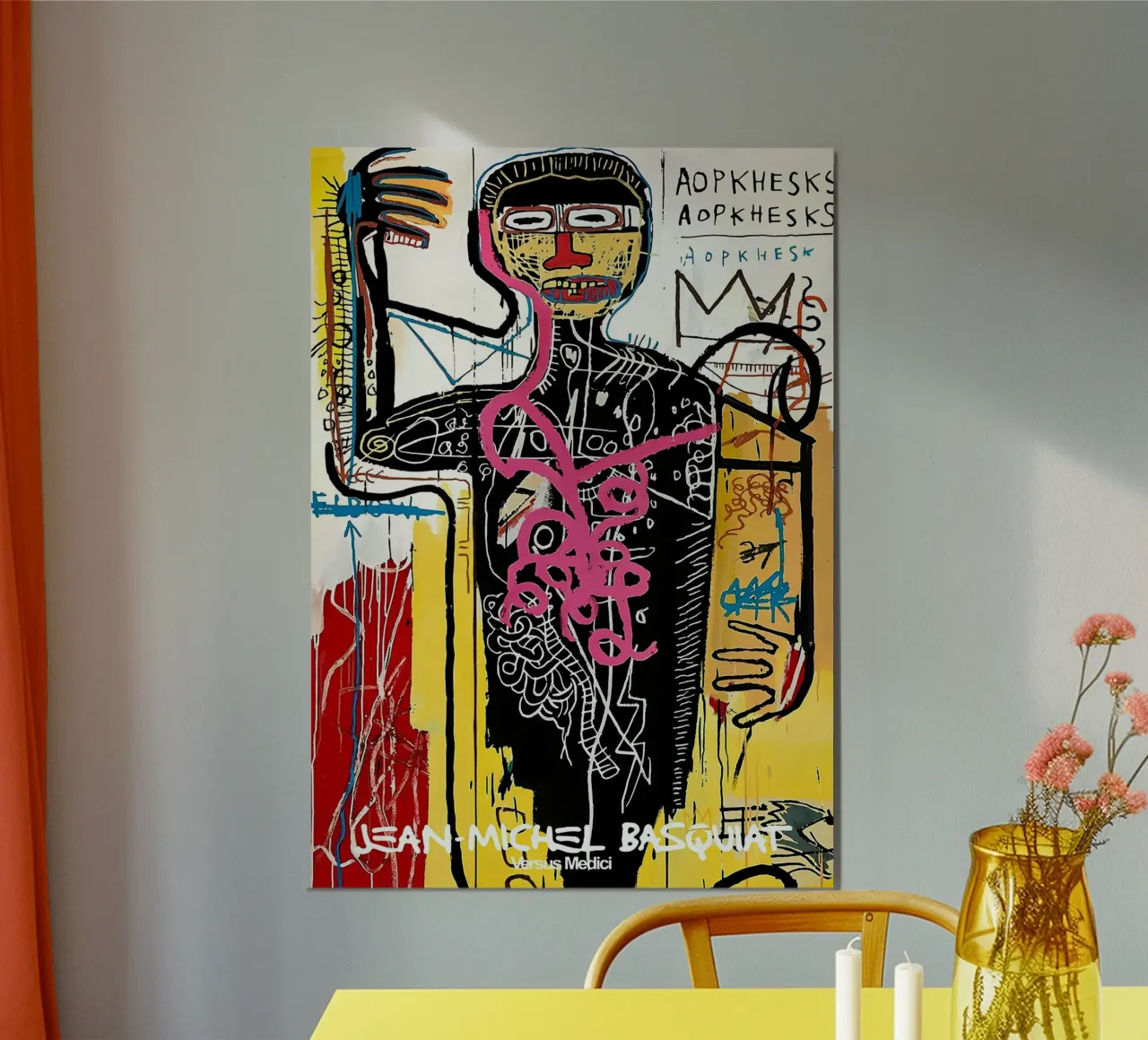 Capolavoro neo-espressionista di Basquiat "Versus Medici poster da NorwesClub