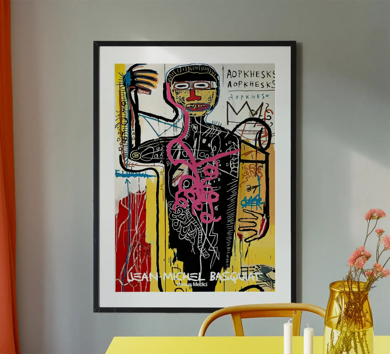 Capolavoro neo-espressionista di Basquiat "Versus Medici poster da NorwesClub