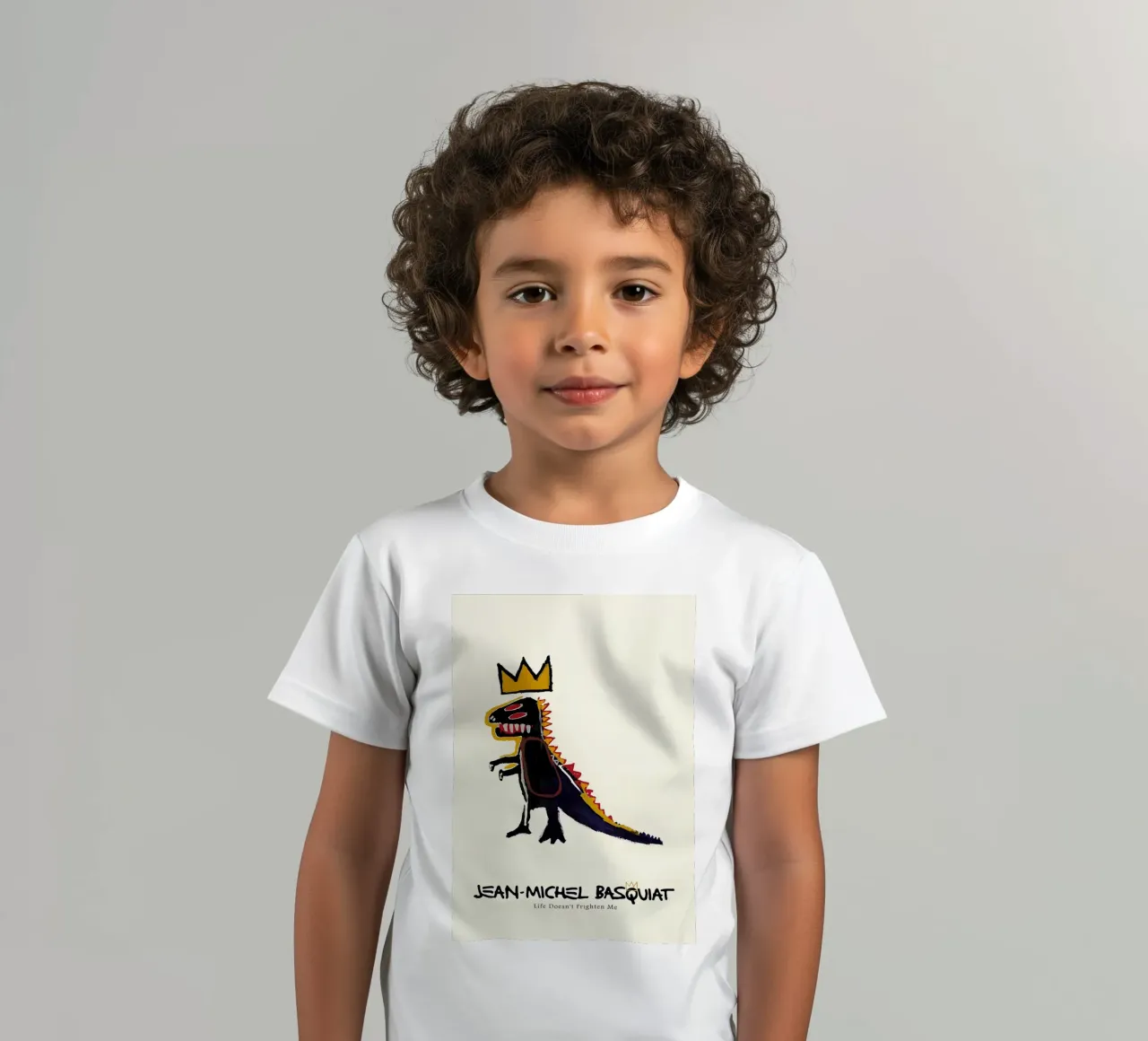Basquiat "Pez Dispenser" Crowned Dino Pop Art Icon kids t-shirt by NorwesClub