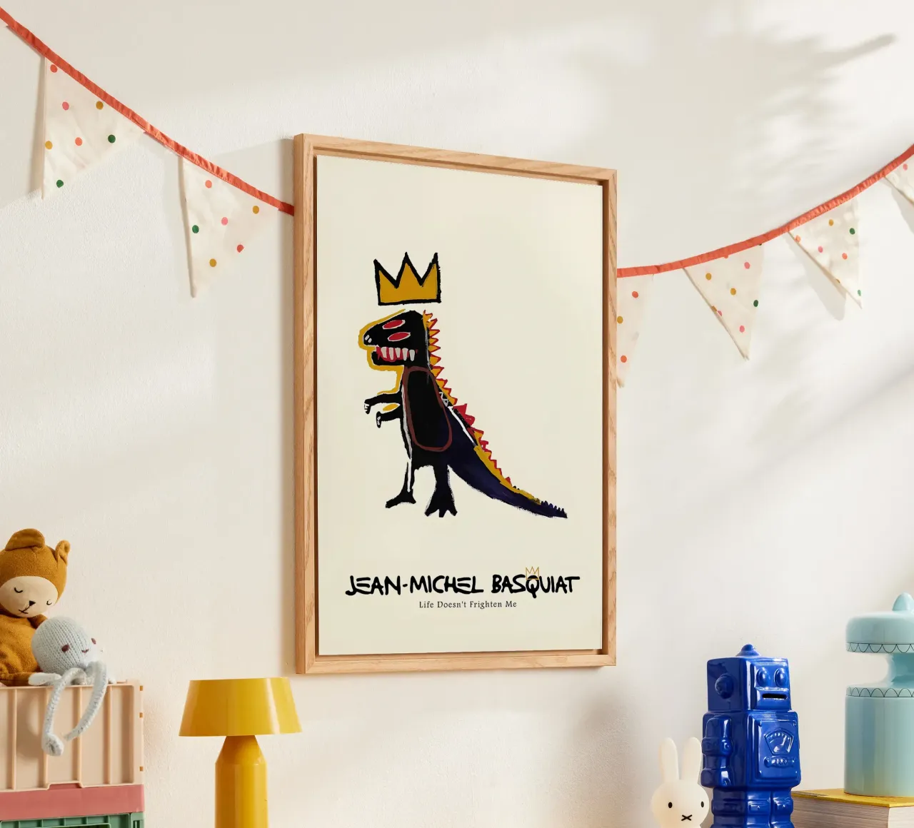 Icona pop di Basquiat "Pez Dispenser" con corona di Dino plexiglass da NorwesClub