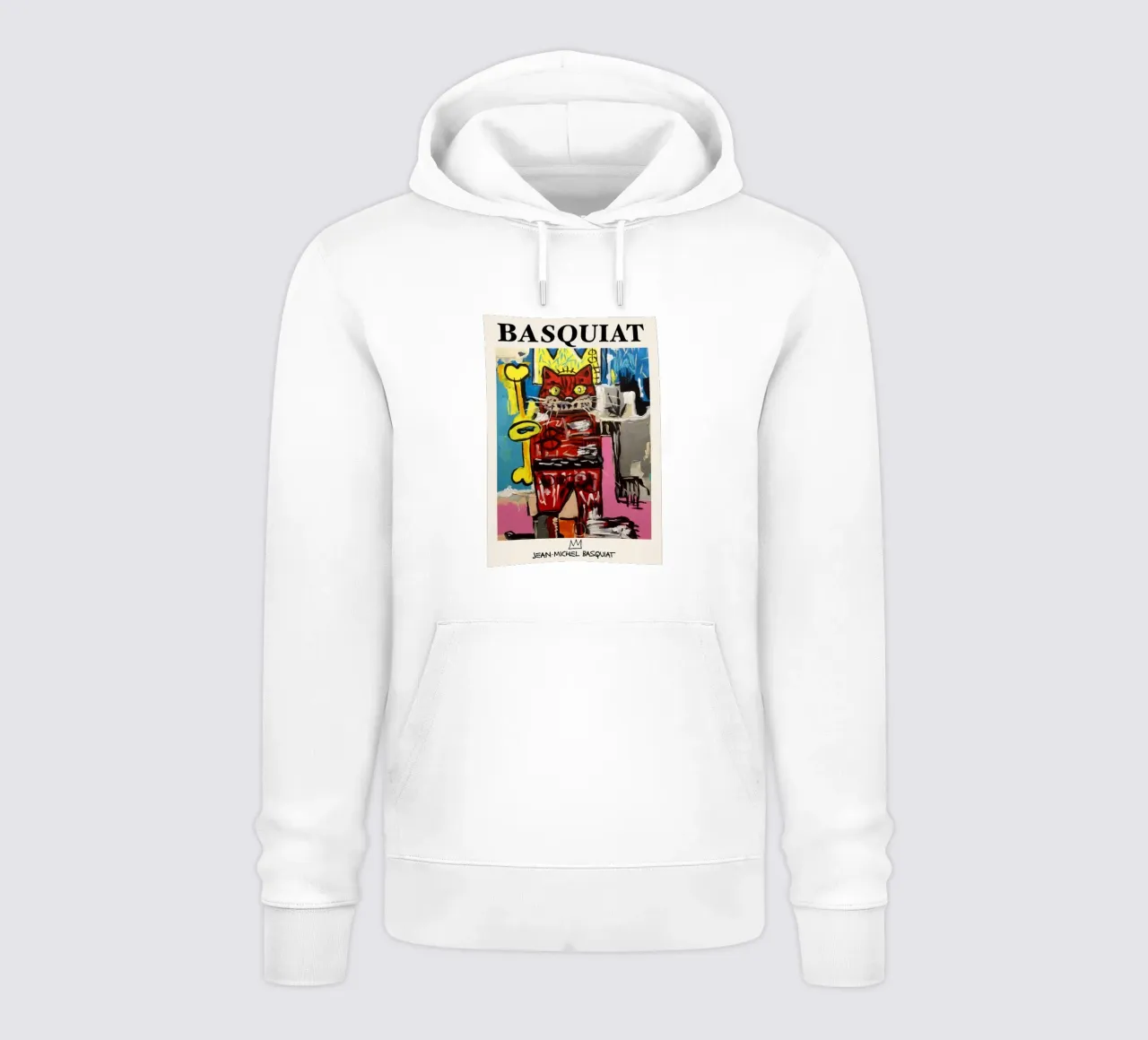 Basquiat "Gatto" Neo-espressionista Incoronato Felino Pop Art felpa con cappuccio da NorwesClub