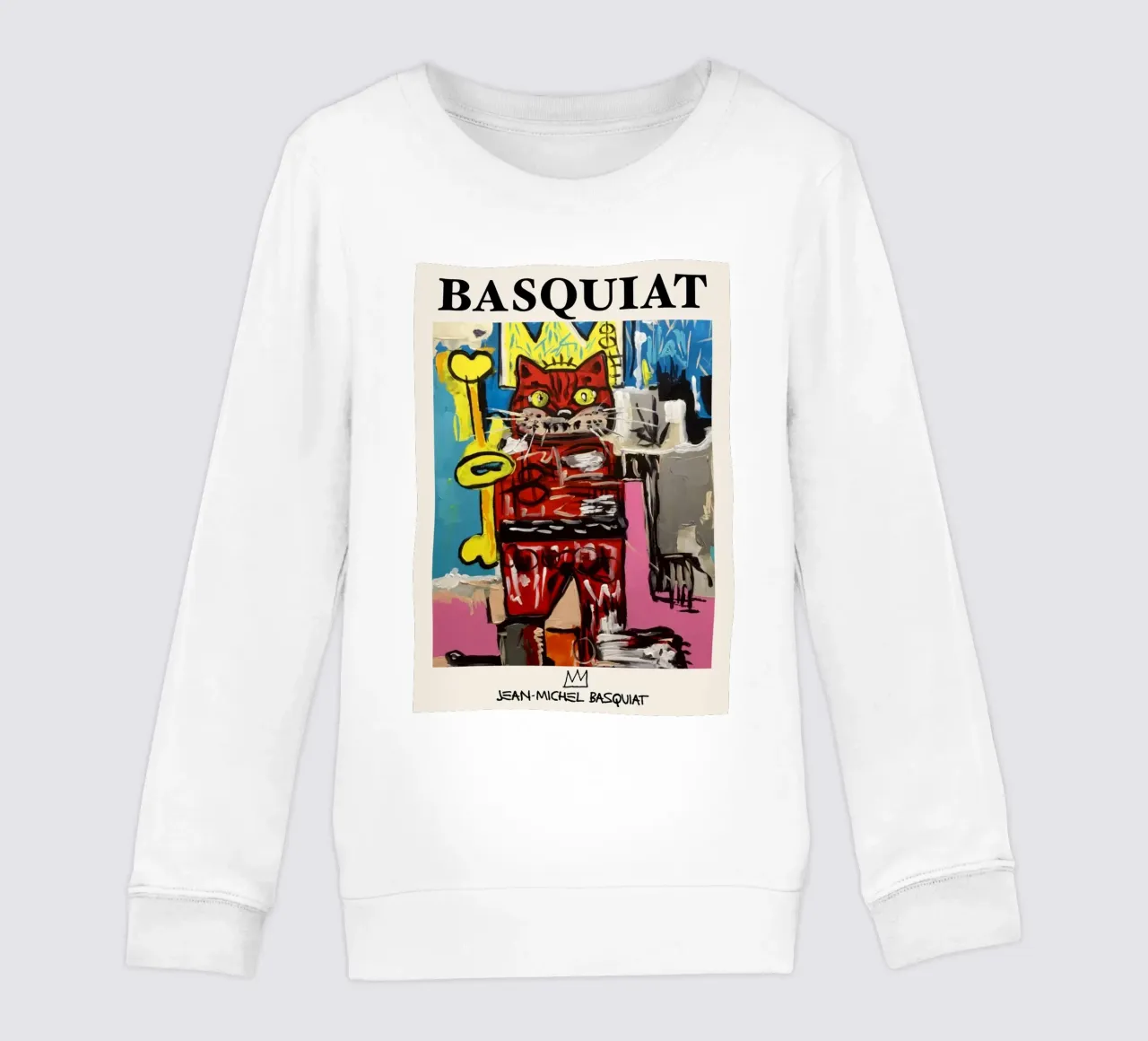 Basquiat "Gatto" Neo-espressionista Incoronato Felino Pop Art felpa bambino da NorwesClub