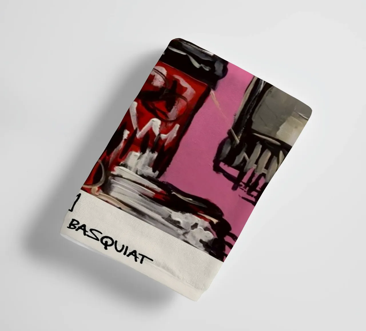 Basquiat "Gatto" Neo-espressionista Incoronato Felino Pop Art asciugamano da bagno da NorwesClub