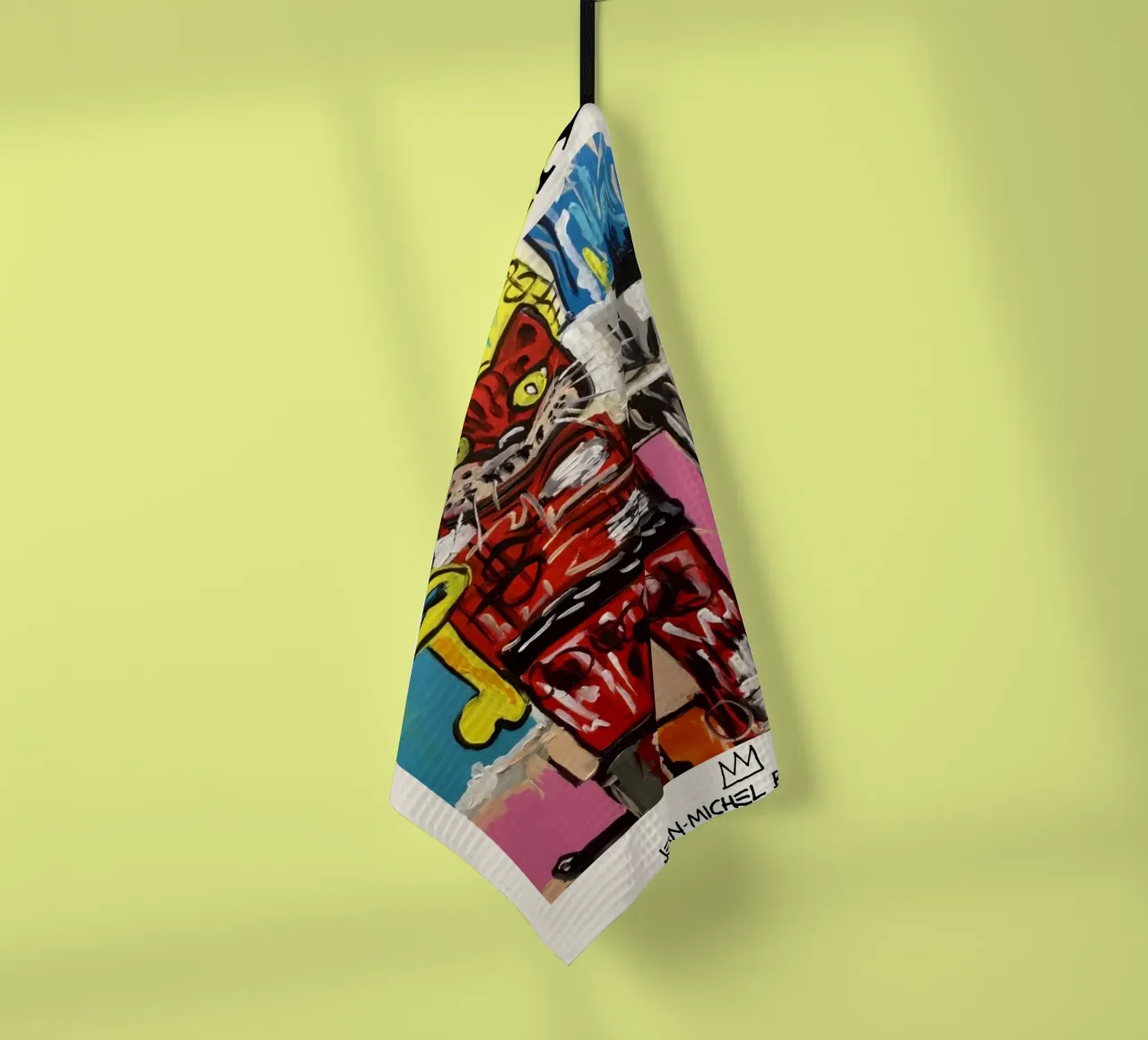 Basquiat "Gatto" Neo-espressionista Incoronato Felino Pop Art canovaccio da cucina da NorwesClub