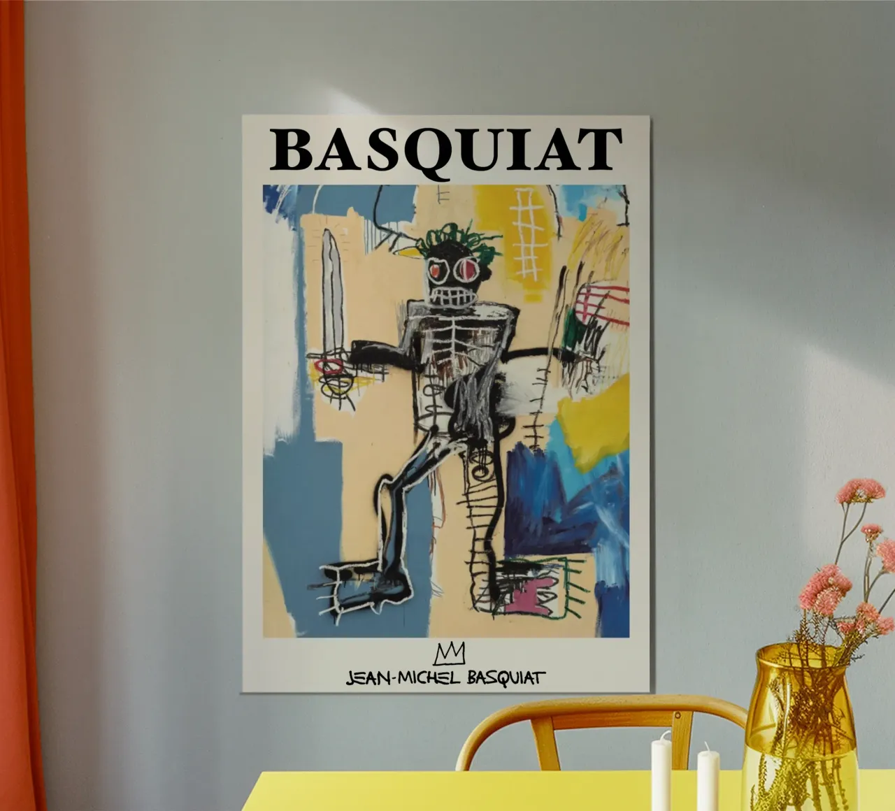 Basquiat "Warrior" Neo-Expressionist Held Ikone - Bold Art Poster von NorwesClub