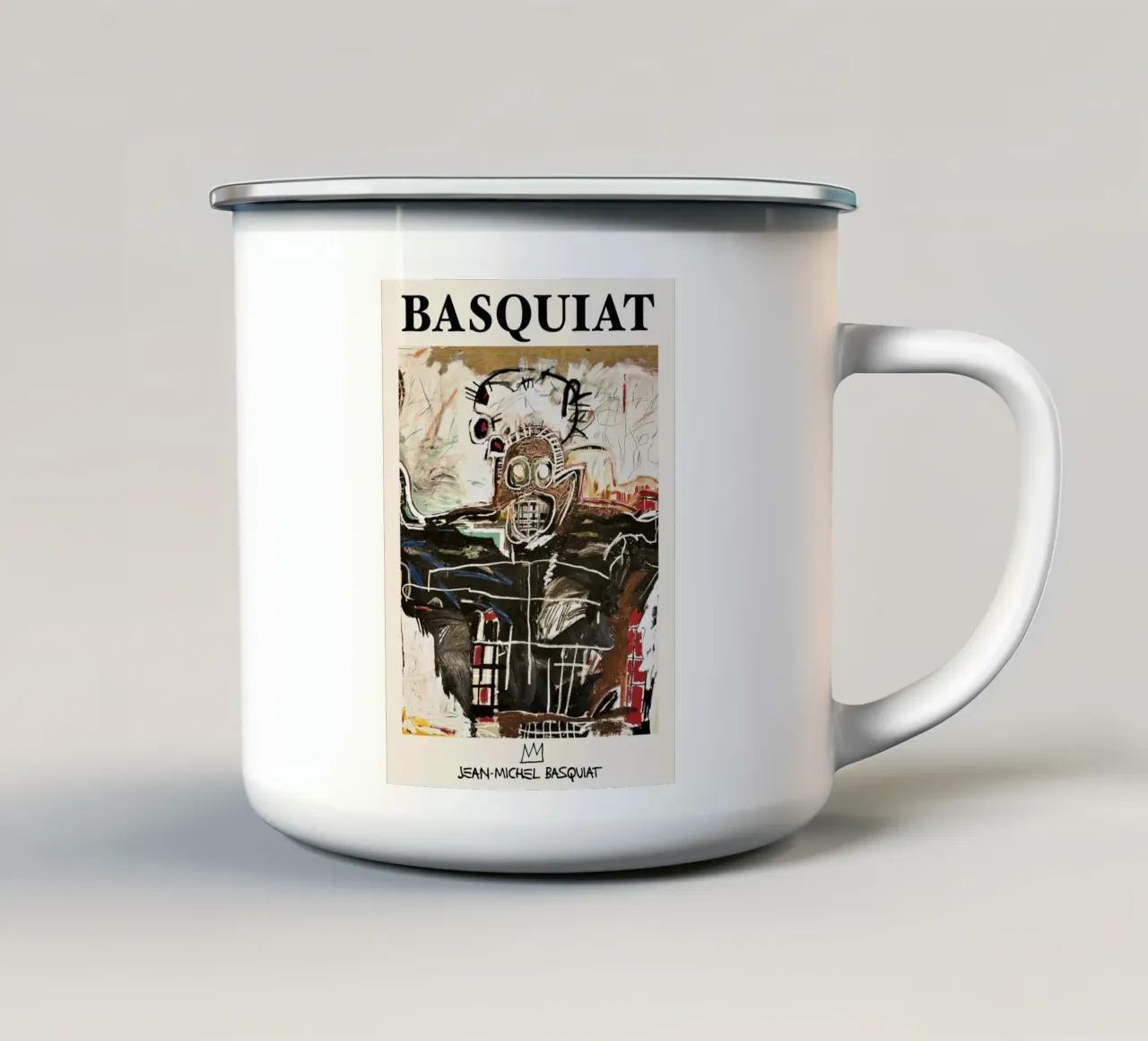 Basquiat "Untitled (Boxer)" Neo-Expressionist Strength Icon enamel mug by NorwesClub