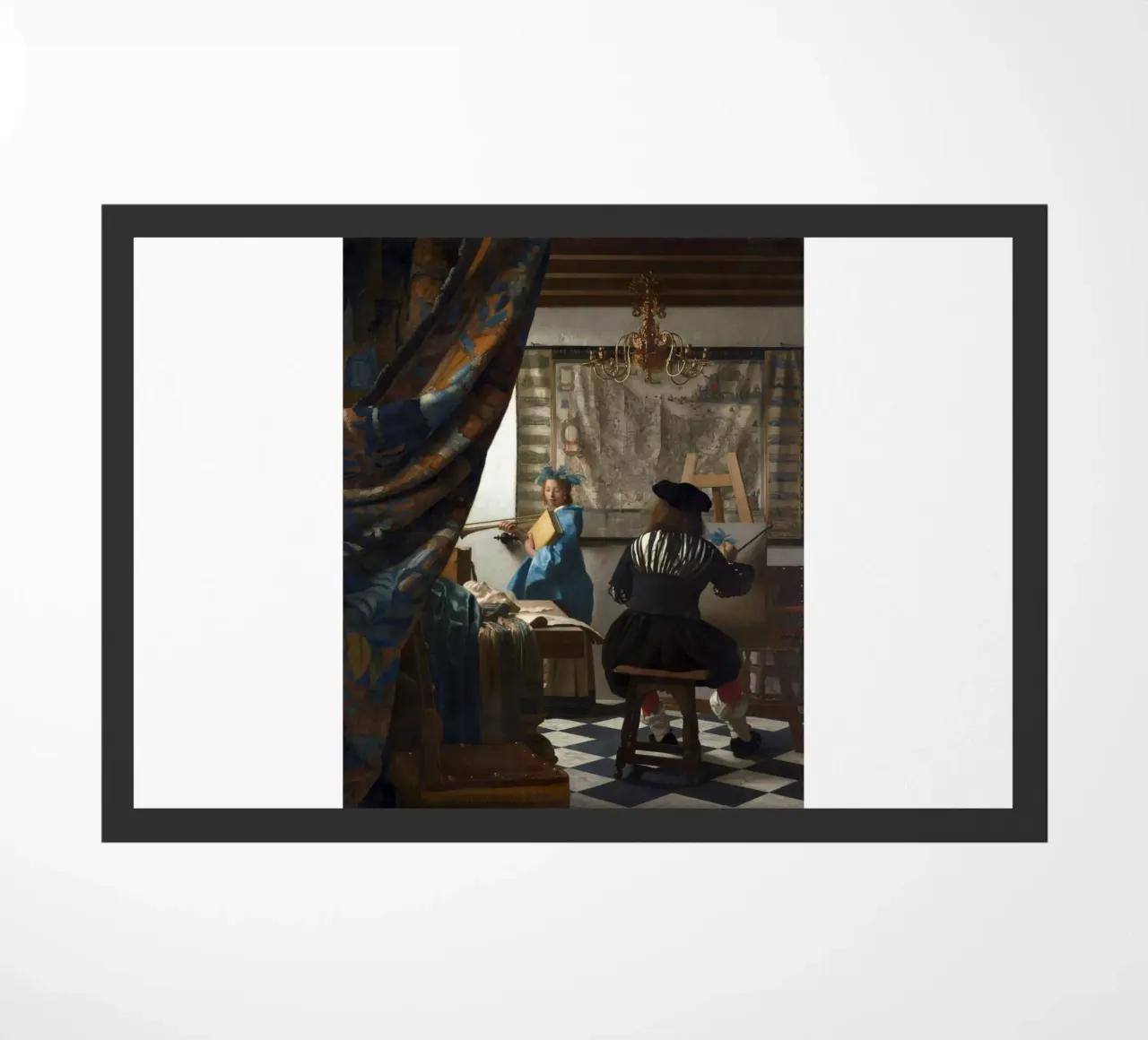 vermeer - un pittore nel suo studio, che dipinge un modello femminile zerbino da The Dinda