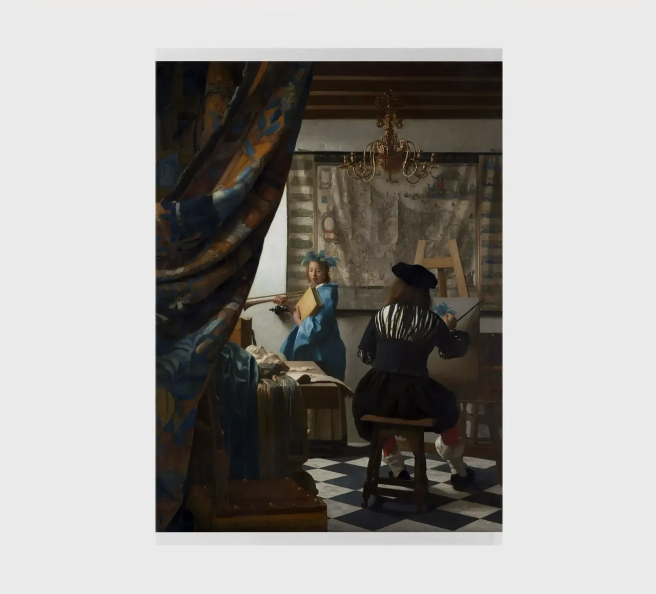 vermeer - un pittore nel suo studio, che dipinge un modello femminile diario da The Dinda