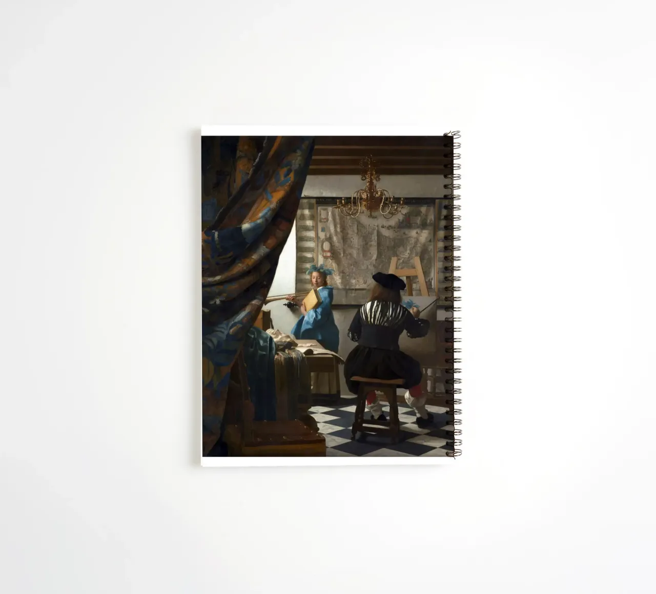 vermeer - un pittore nel suo studio, che dipinge un modello femminile diario ad anelli da The Dinda