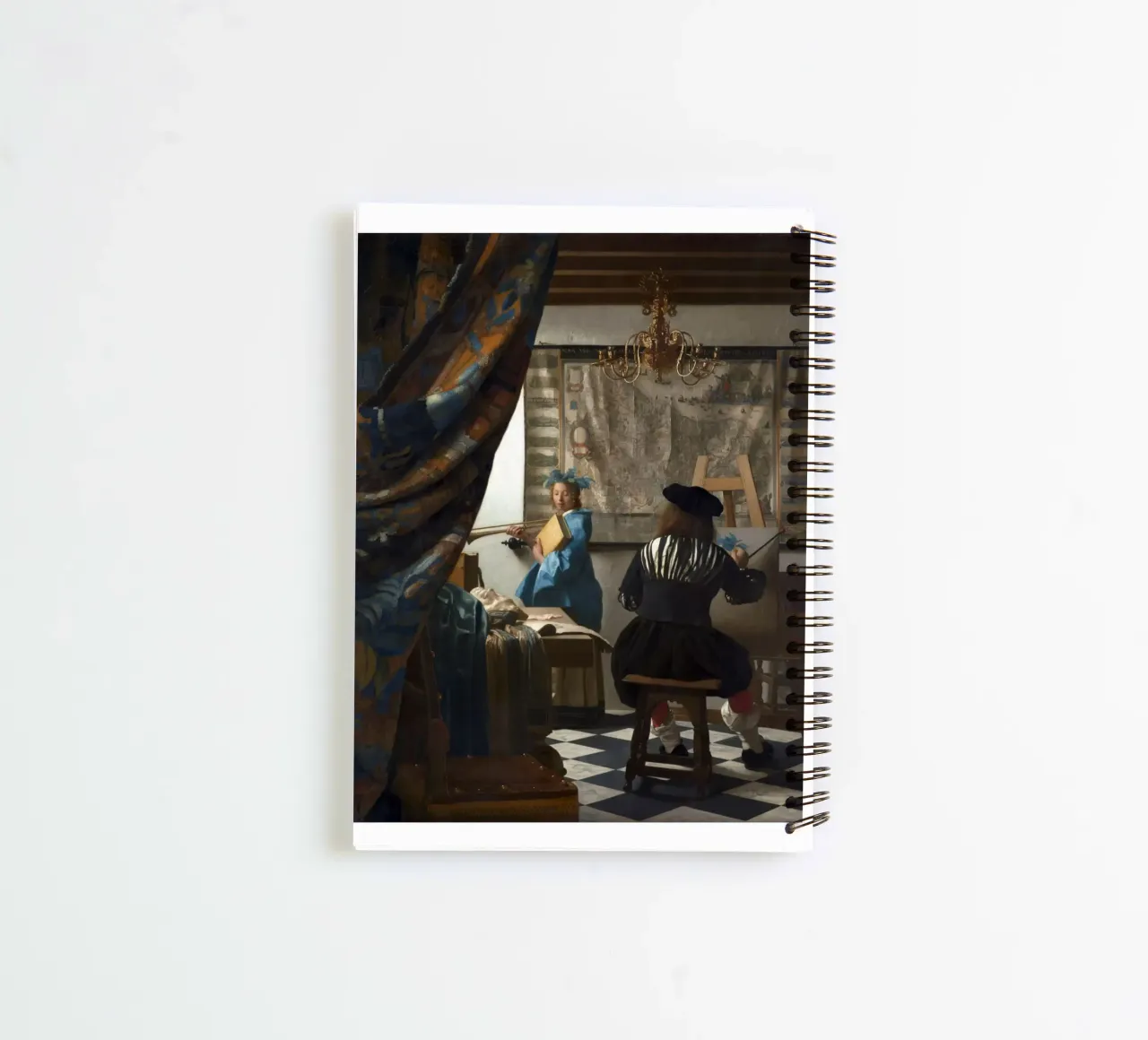 vermeer - un pittore nel suo studio, che dipinge un modello femminile diario ad anelli da The Dinda