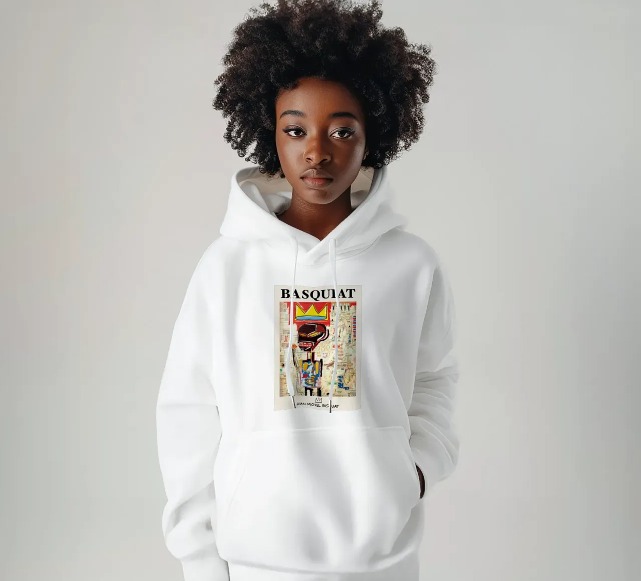 Basquiat "Senza titolo (corona e anatomia)" Icona neo-espressionista felpa con cappuccio da NorwesClub