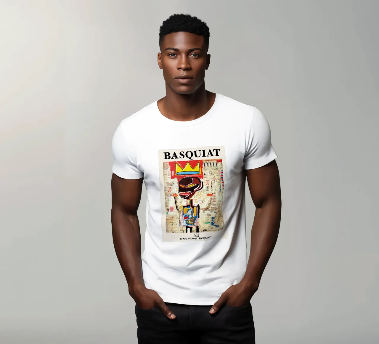 Basquiat "Sans titre (couronne et anatomie)" Icône néo-expressionniste t-shirt de NorwesClub