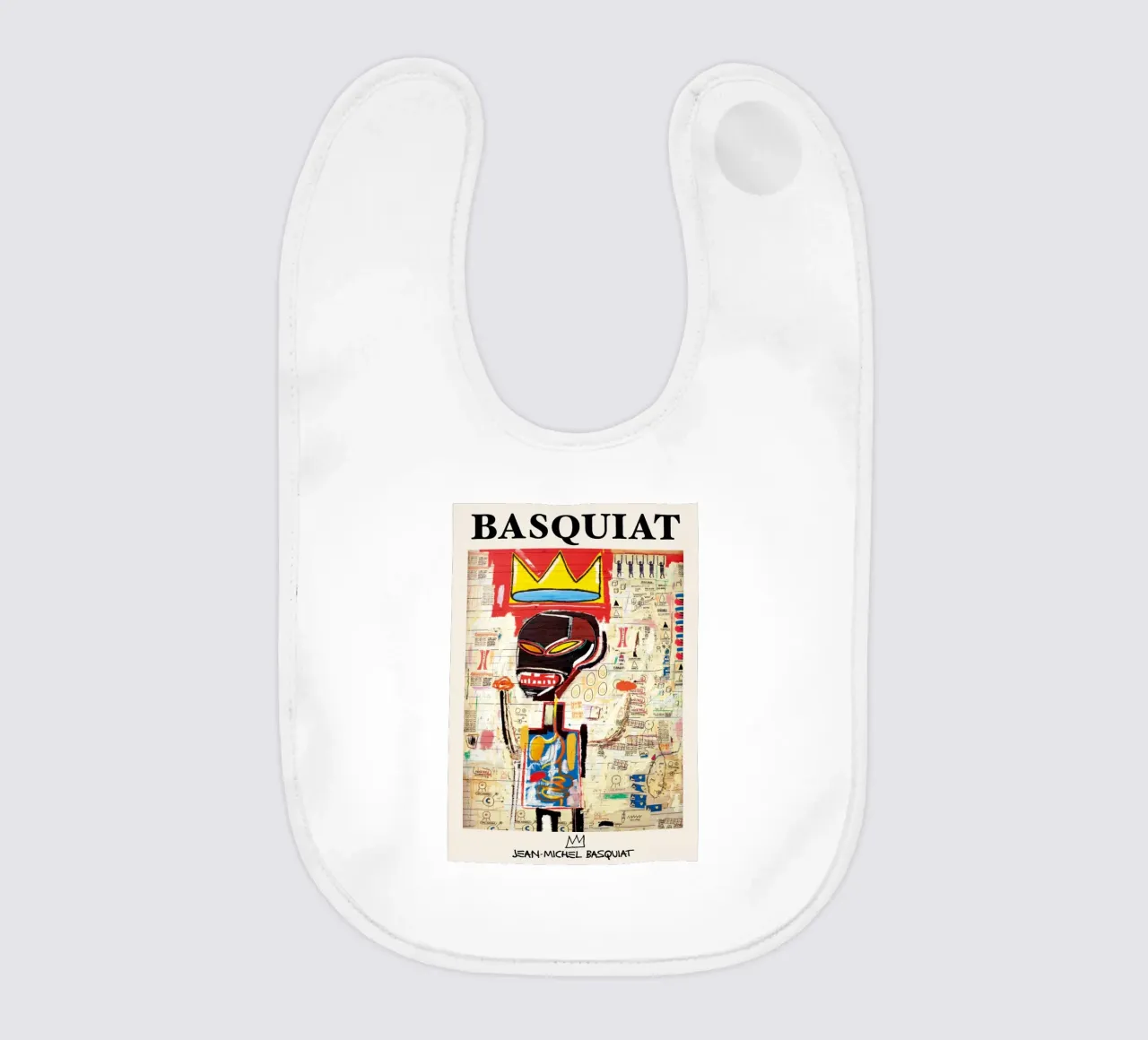 Basquiat "Senza titolo (corona e anatomia)" Icona neo-espressionista bavaglino da NorwesClub