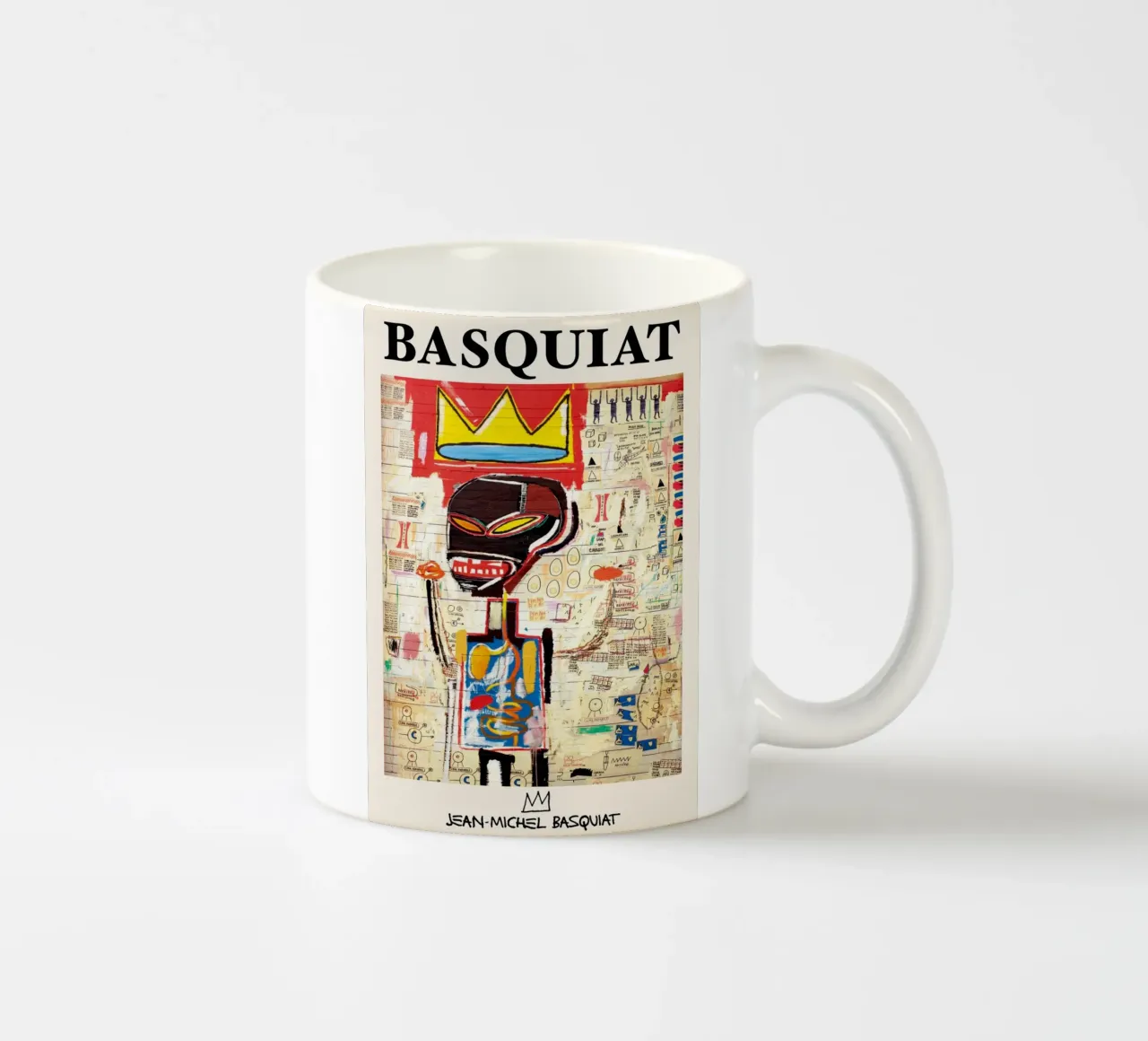 Basquiat "Senza titolo (corona e anatomia)" Icona neo-espressionista tazza in ceramica da NorwesClub