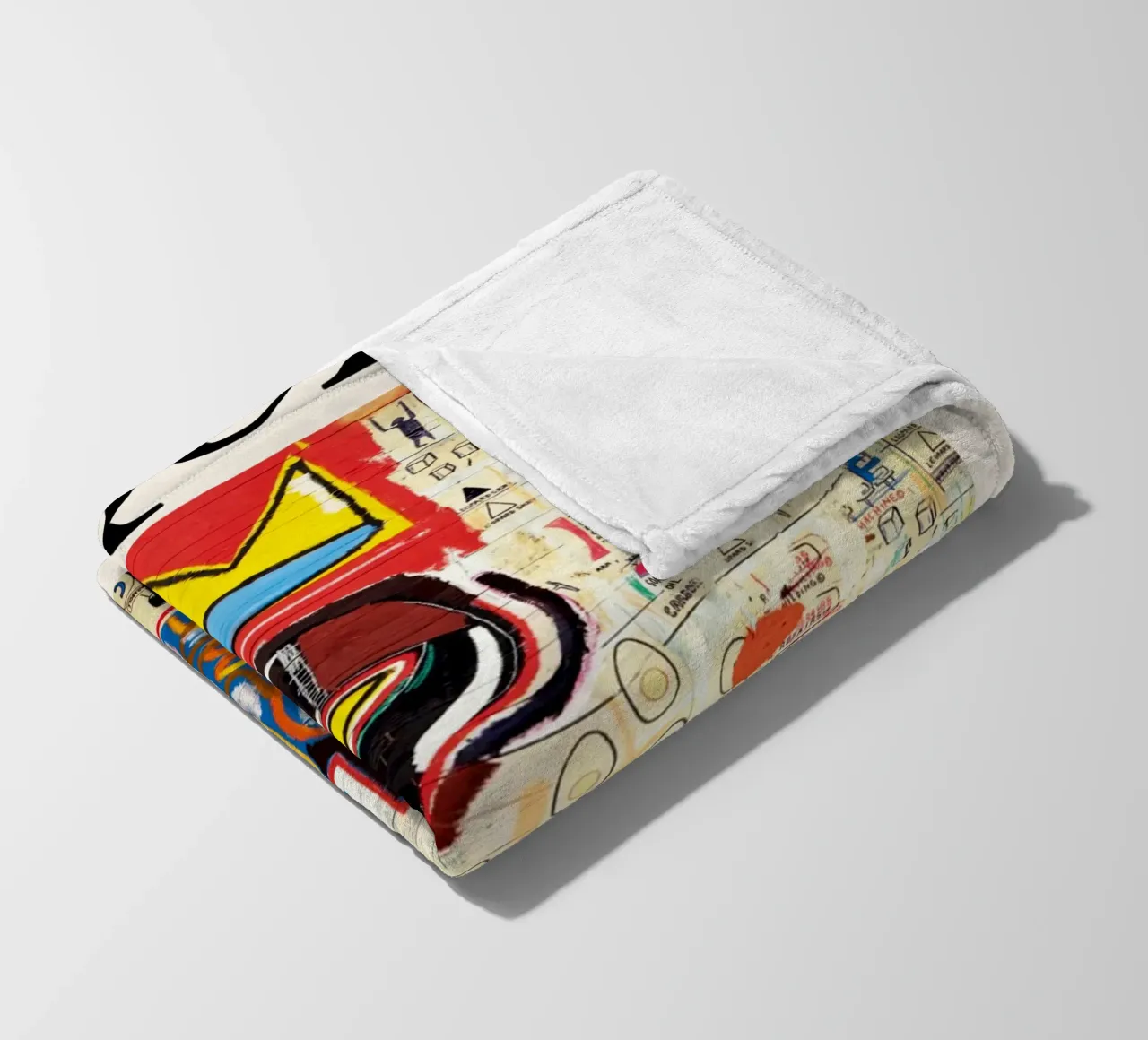Basquiat "Untitled (Crown & Anatomy)" Neo-Expressionist Icon fleece blanket by NorwesClub