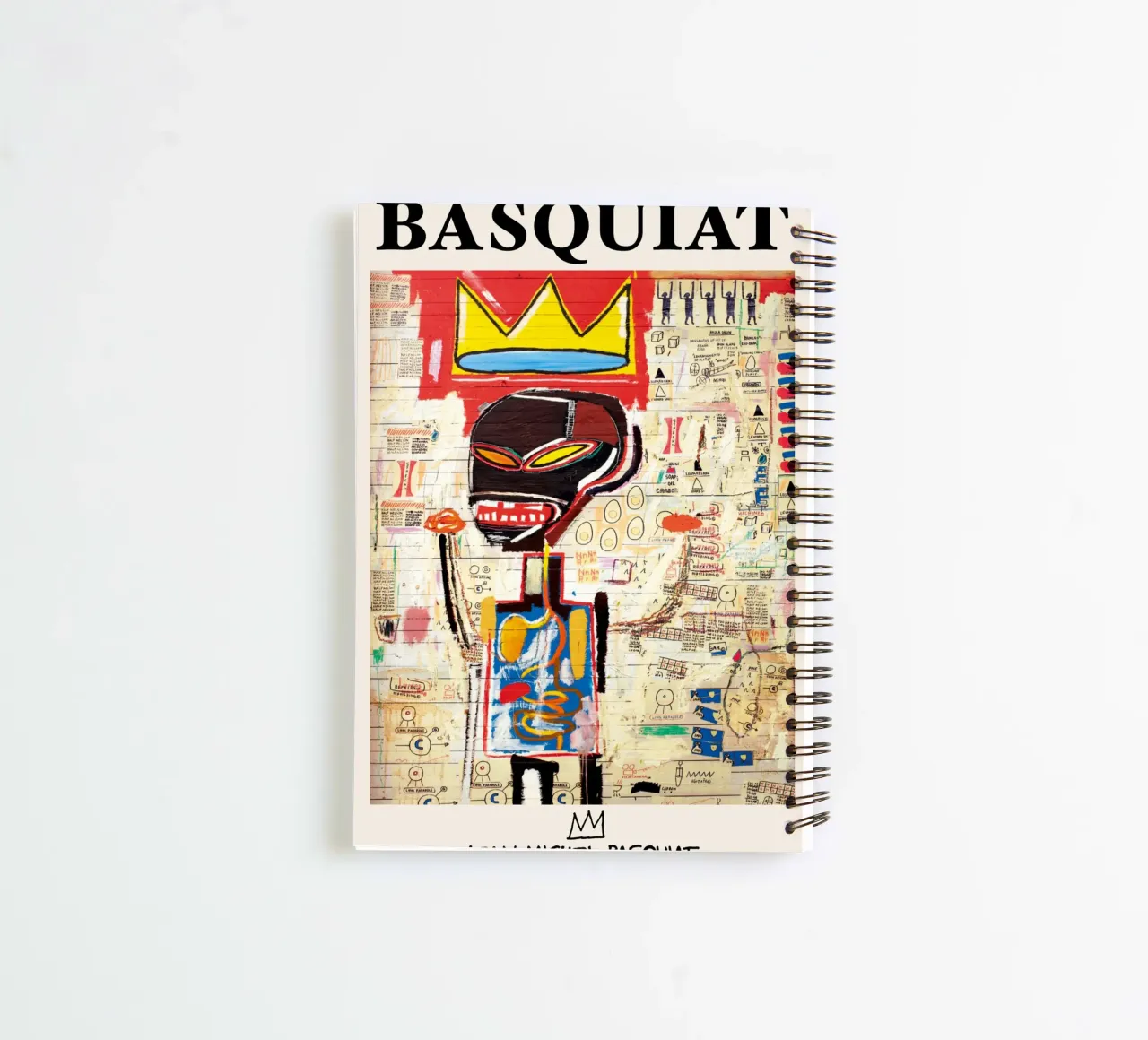Basquiat "Untitled (Crown & Anatomy)" Neo-Expressionist Icon spiral notebook by NorwesClub