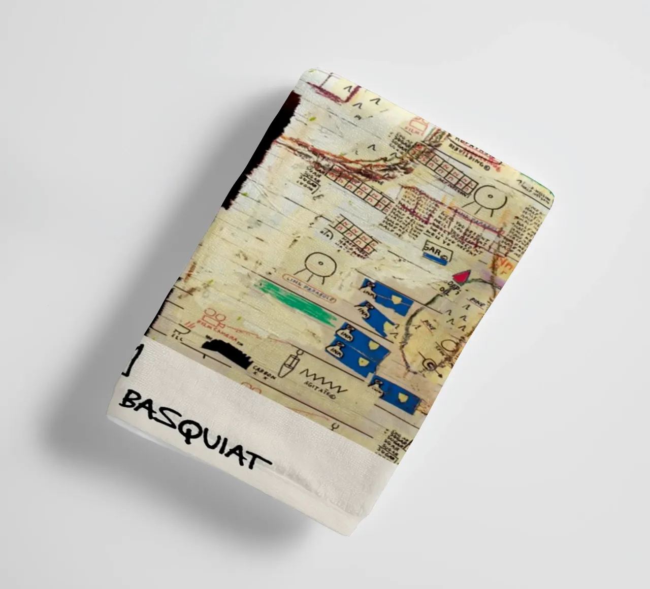 Basquiat "Senza titolo (corona e anatomia)" Icona neo-espressionista asciugamano da bagno da NorwesClub