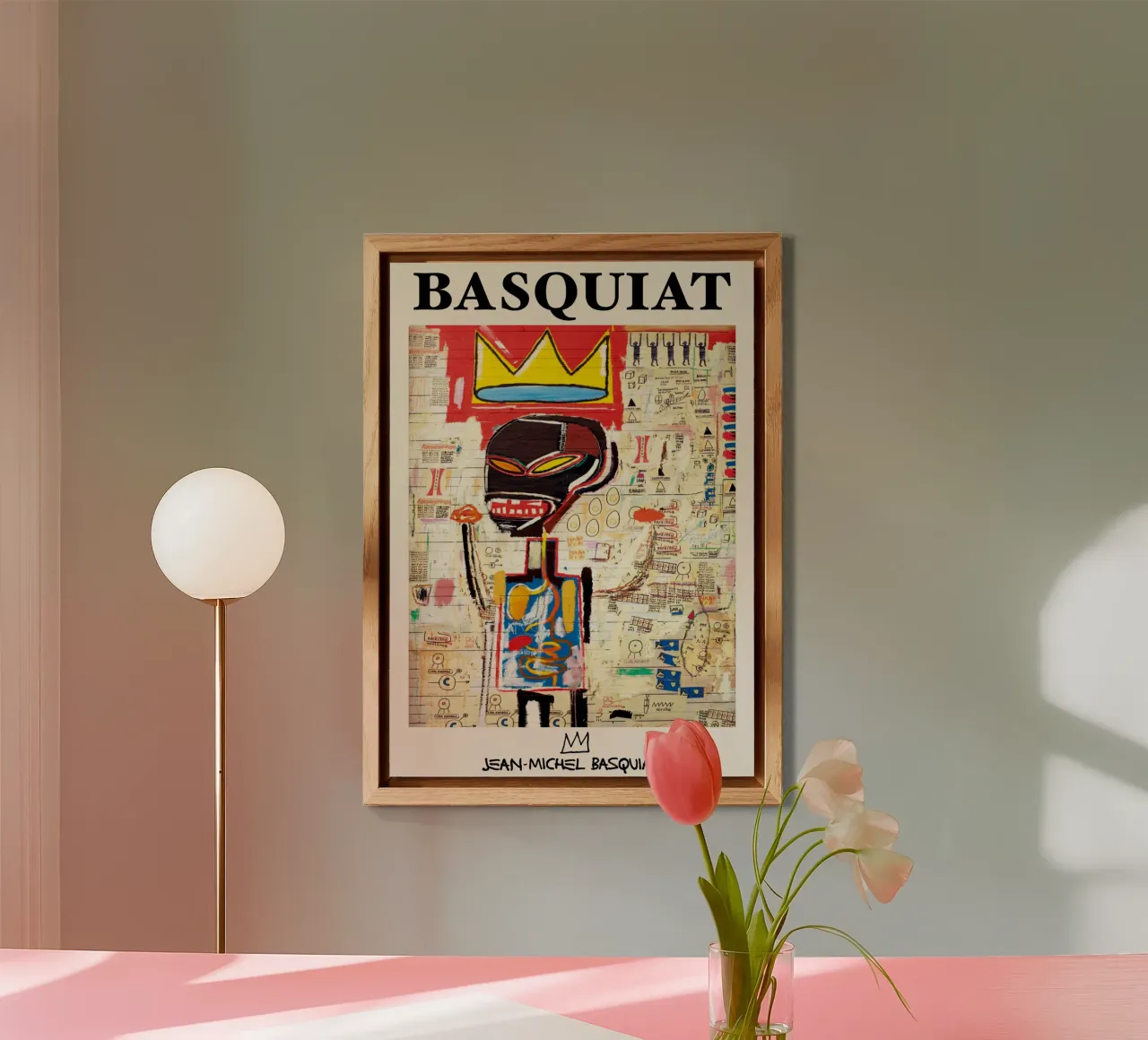 Basquiat "Senza titolo (corona e anatomia)" Icona neo-espressionista alluminio dibond da NorwesClub