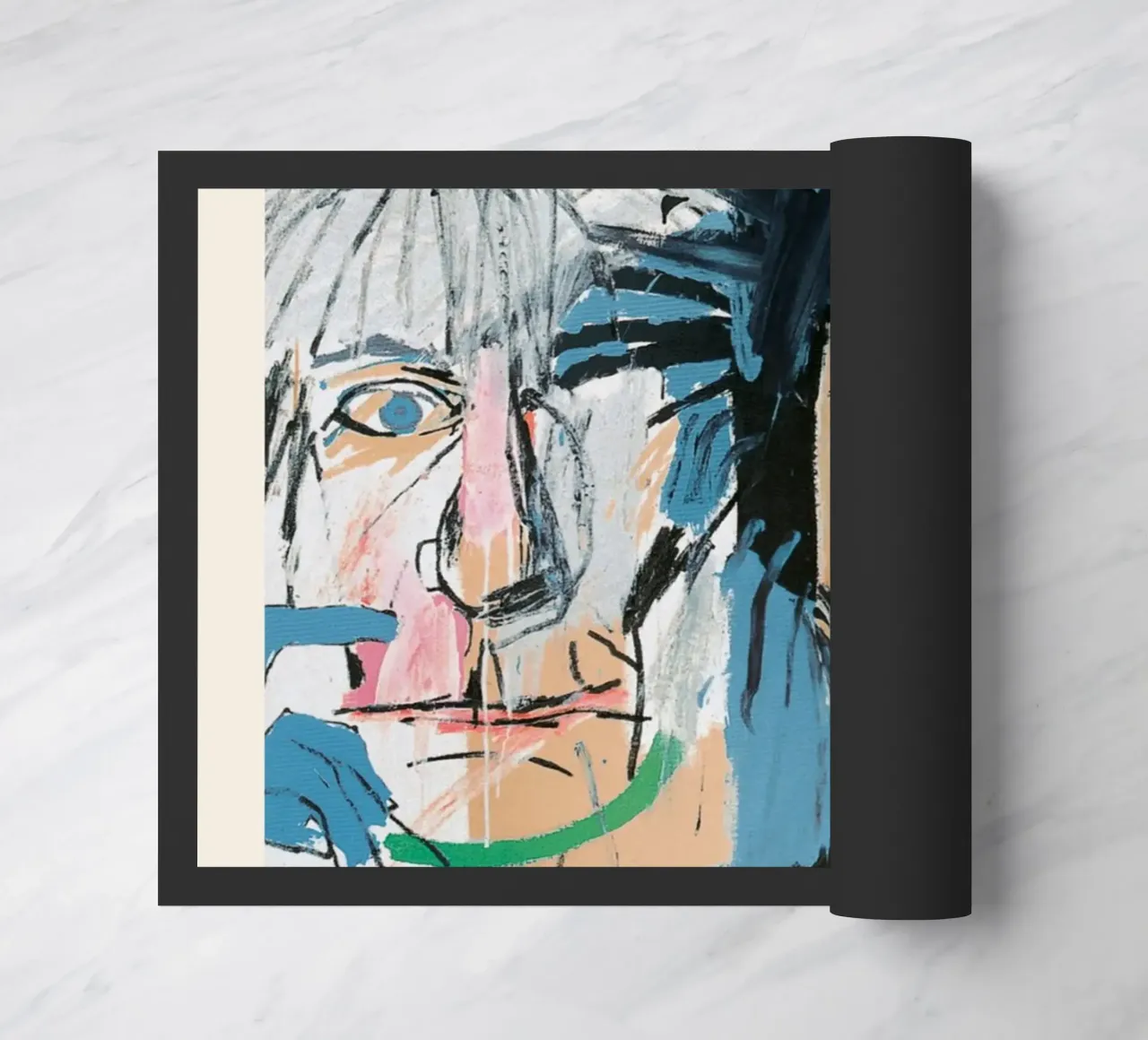 Poster della collaborazione pop art Basquiat Warhol "Dos Cabezas zerbino da NorwesClub