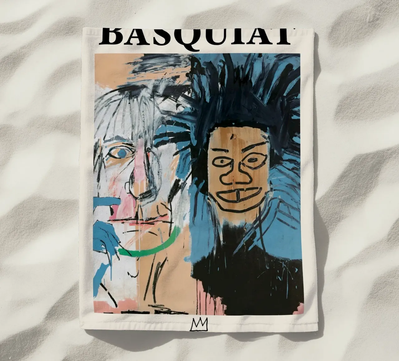 Basquiat Warhol "Dos Cabezas" Pop Art Póster de colaboración toalla de playa de NorwesClub