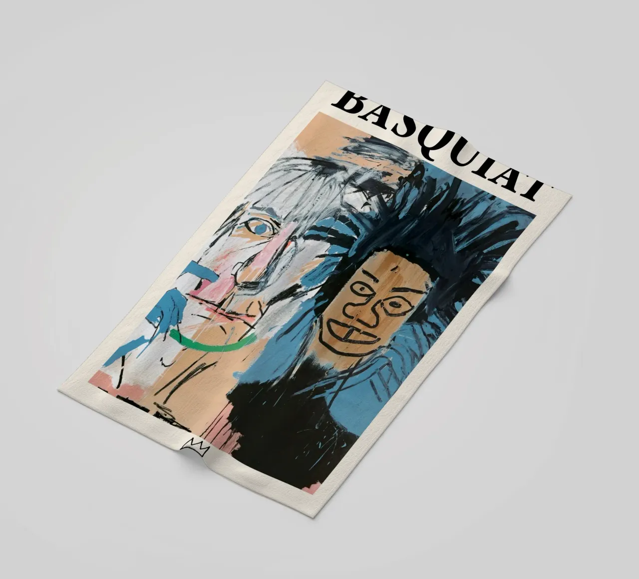 Basquiat Warhol "Dos Cabezas" Pop Art Póster de colaboración toalla de playa de NorwesClub