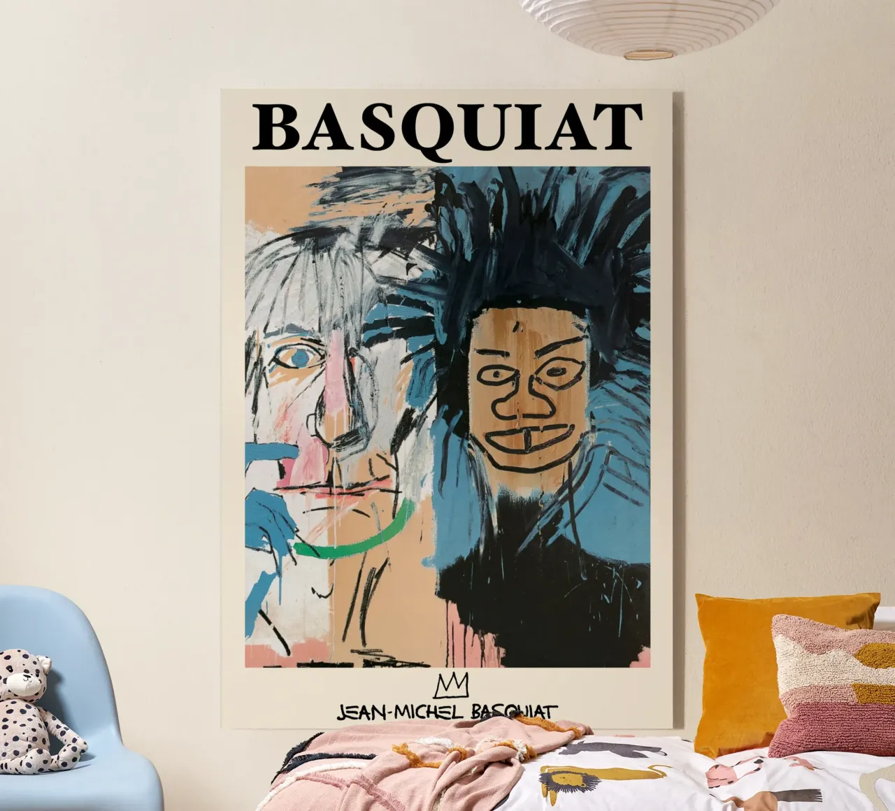 Basquiat Warhol "Dos Cabezas" Pop Art Póster de colaboración metacrilato de NorwesClub