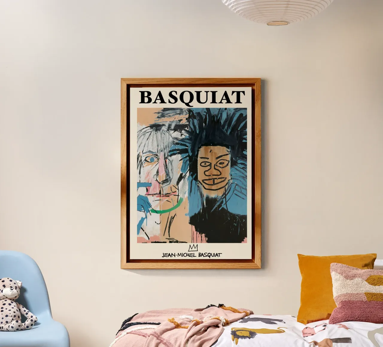 Poster della collaborazione pop art Basquiat Warhol "Dos Cabezas alluminio dibond da NorwesClub