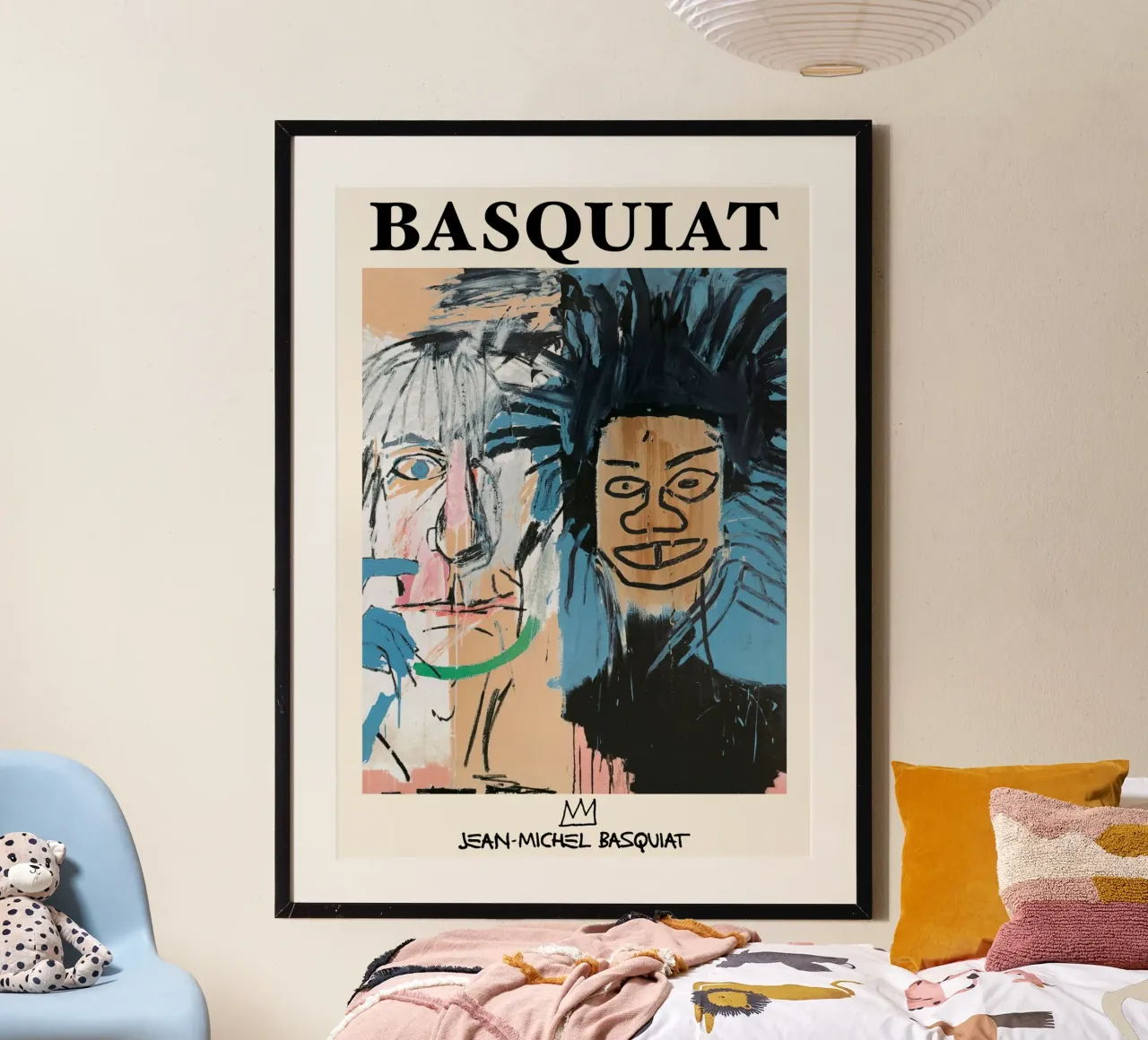 Basquiat Warhol "Dos Cabezas" Pop Art Póster de colaboración hahnemühle de NorwesClub
