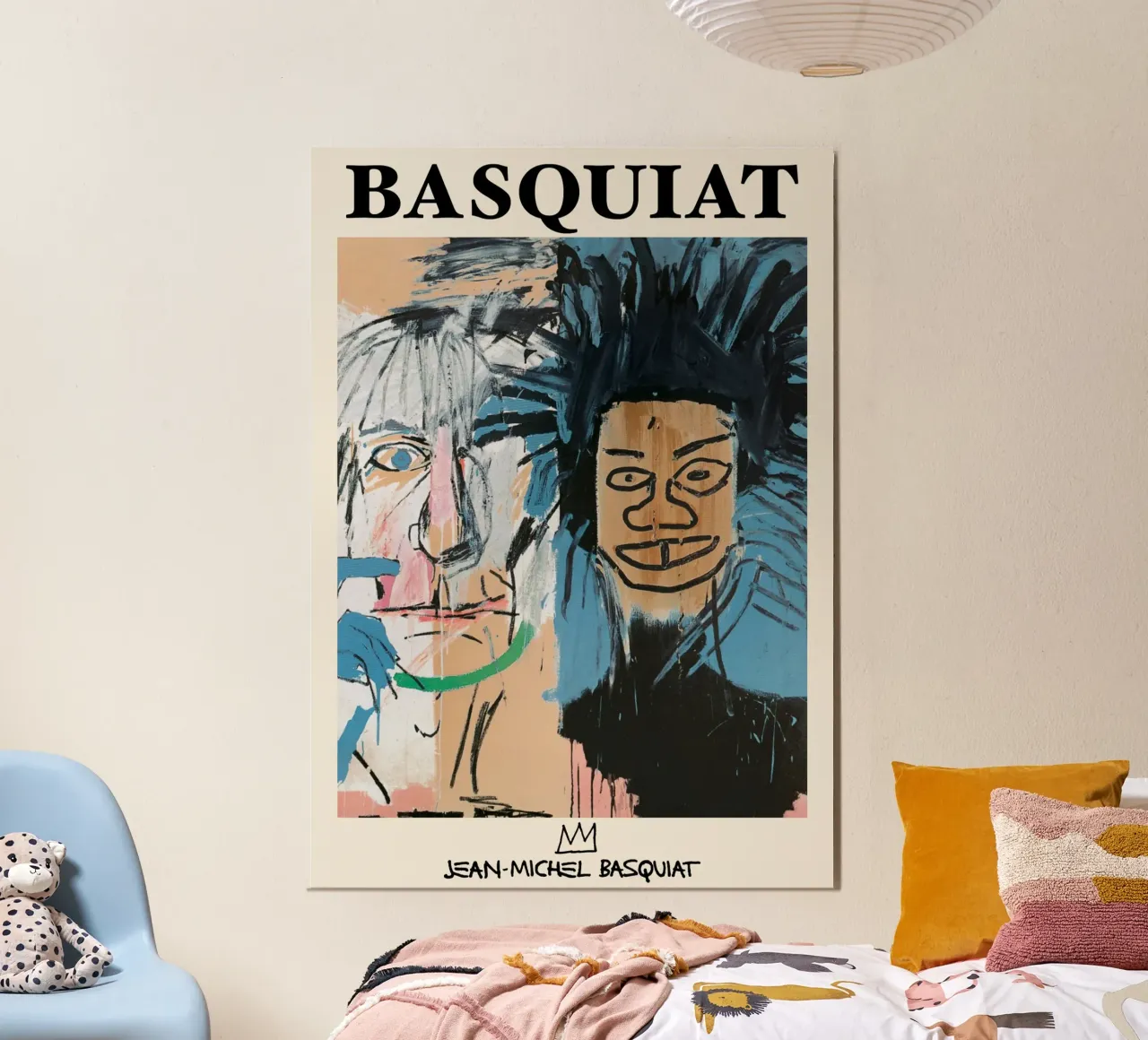 Basquiat Warhol "Dos Cabezas" Pop Art Póster de colaboración hahnemühle de NorwesClub