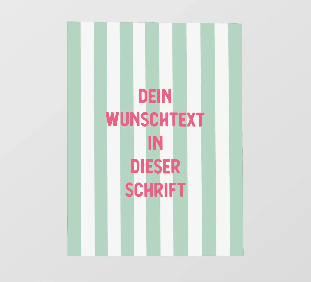 Wunschtext auf grünen Streifen Backlit Folie von WORTSPIEL