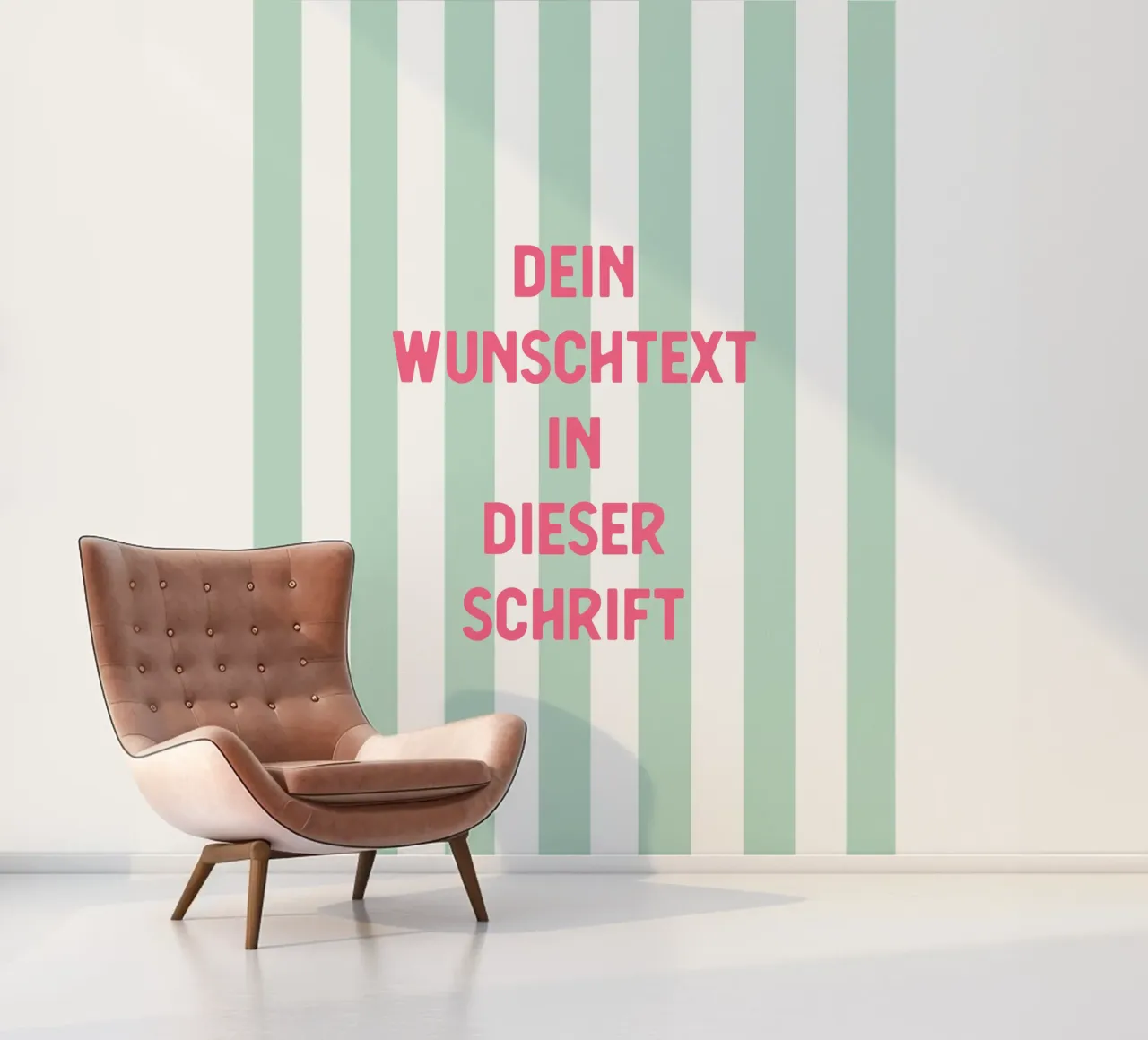 Wunschtext auf grünen Streifen photo wallpaper by WORTSPIEL