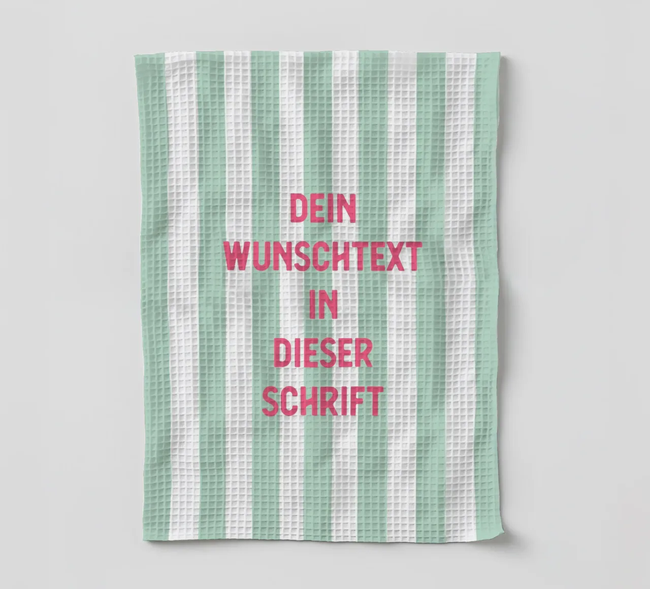 Wunschtext auf grünen Streifen canovaccio da cucina da WORTSPIEL