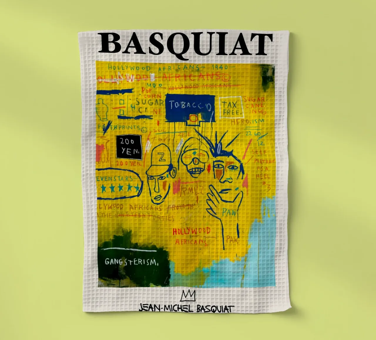 Basquiat "Hollywood Africans" Neo-espressionista culturale Ico canovaccio da cucina da NorwesClub