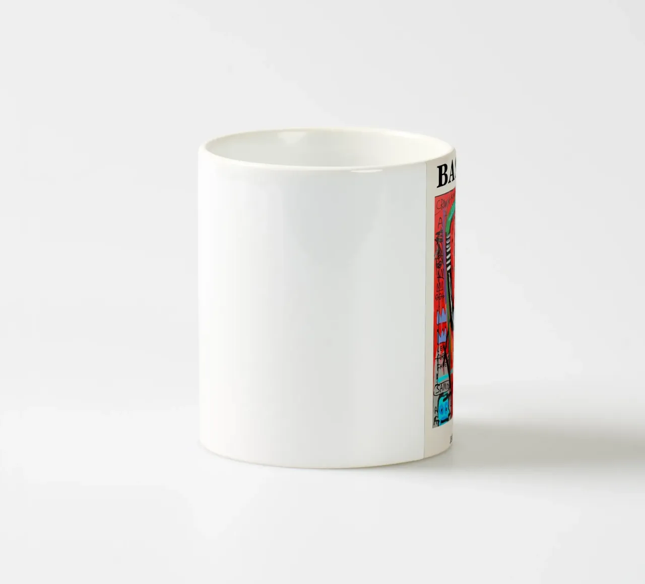 Ritratto neo-espressionista di Basquiat "Crown King" Red Power tazza in ceramica da NorwesClub