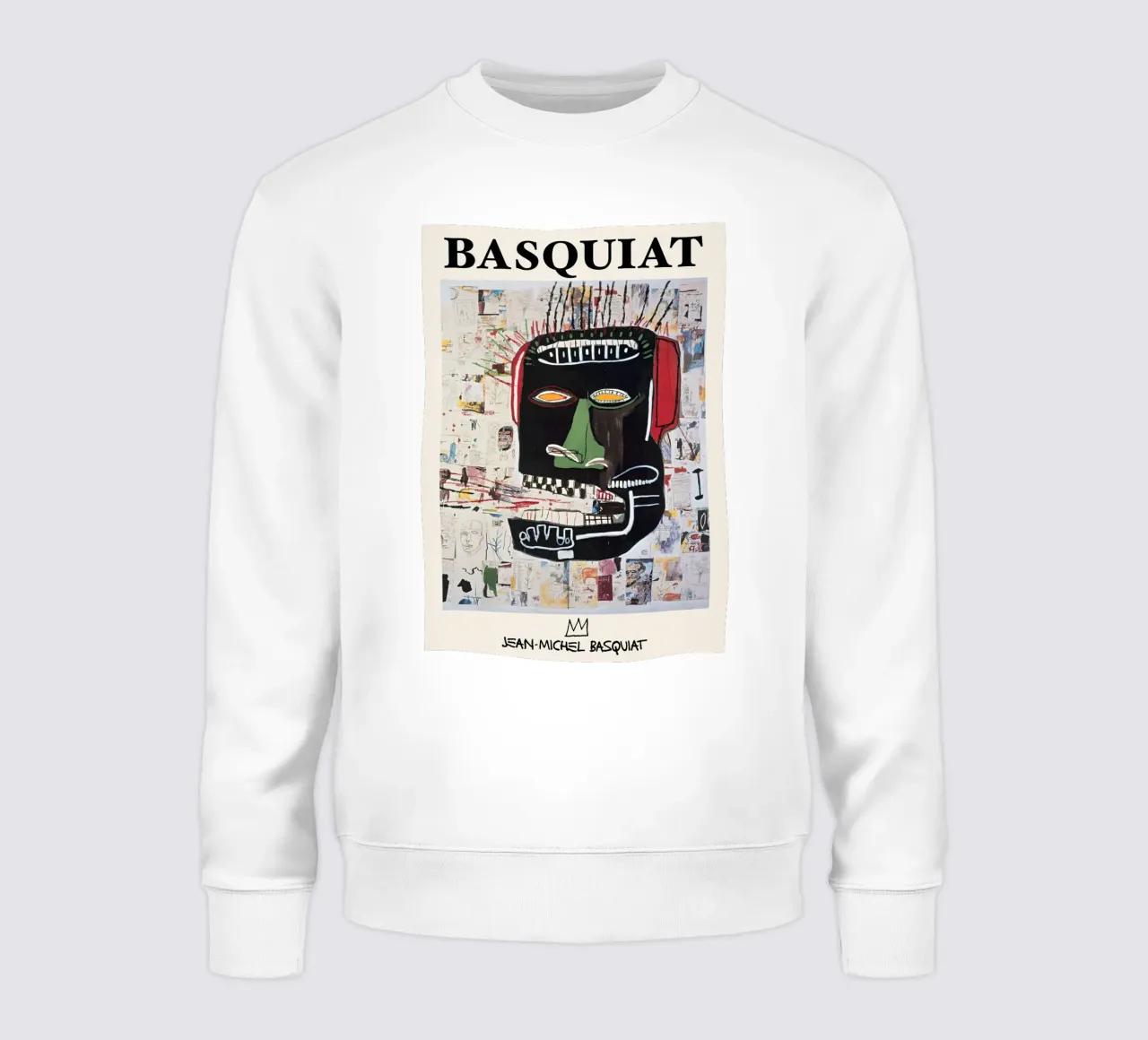 Basquiat "Senza titolo (testa astratta)" Neo-espressionista Rawnes felpa da NorwesClub
