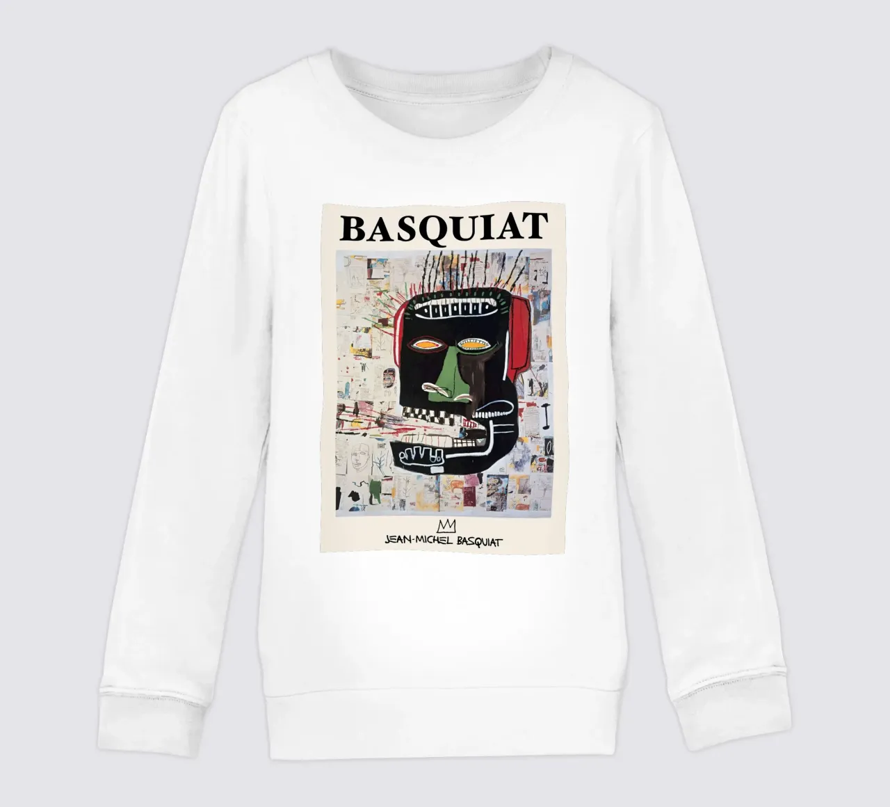 Basquiat "Senza titolo (testa astratta)" Neo-espressionista Rawnes felpa bambino da NorwesClub