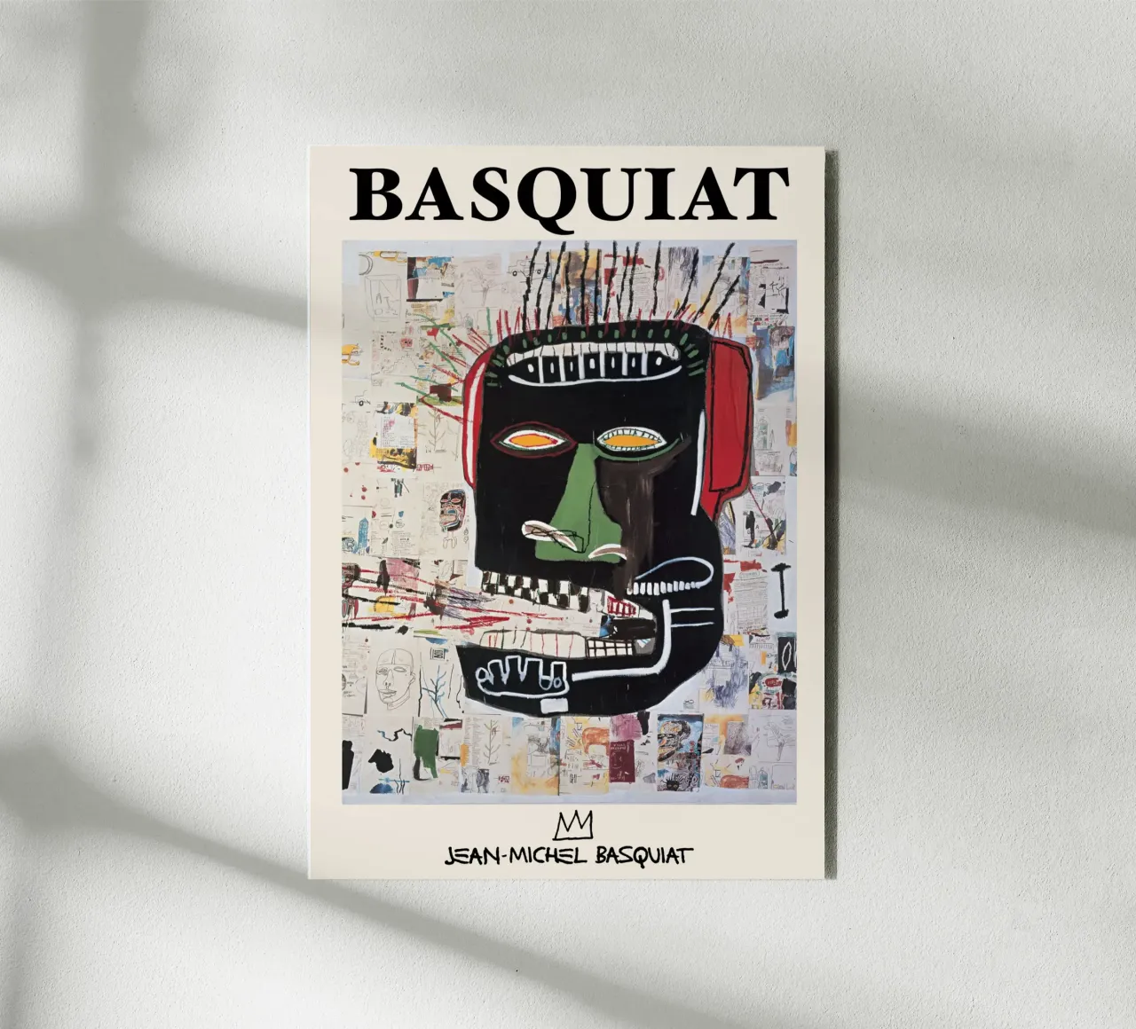 Basquiat "Untitled (Abstract Head)" Neo-Expressionist Rawnes alu-dibond by NorwesClub