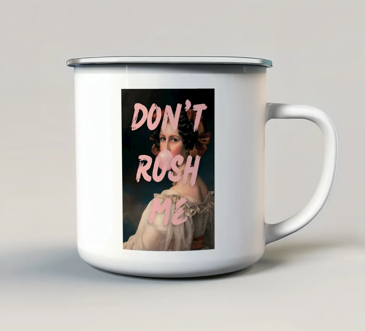 "Don't Rush Me" di Obvious Plant - Pop Art, Classic Remix, E tazza in smalto da NorwesClub