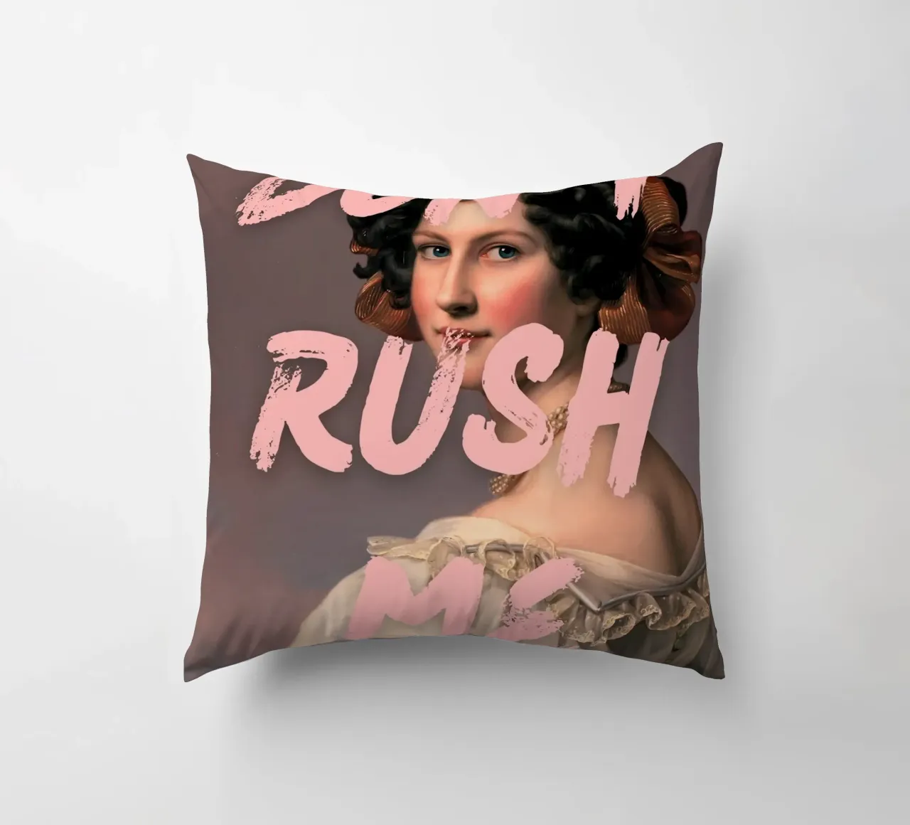 "Don't Rush Me" - Pop Art, Remix classico, Empowerment, Rosa cuscino da NorwesClub