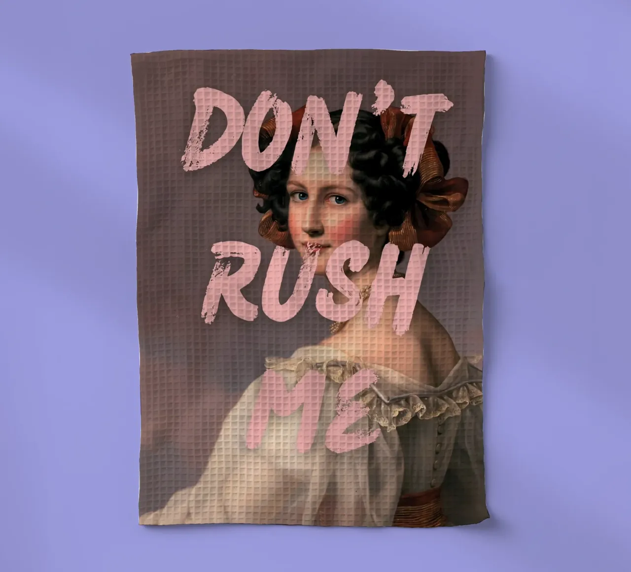 "Don't Rush Me" - Pop Art, Remix classico, Empowerment, Rosa canovaccio da cucina da NorwesClub