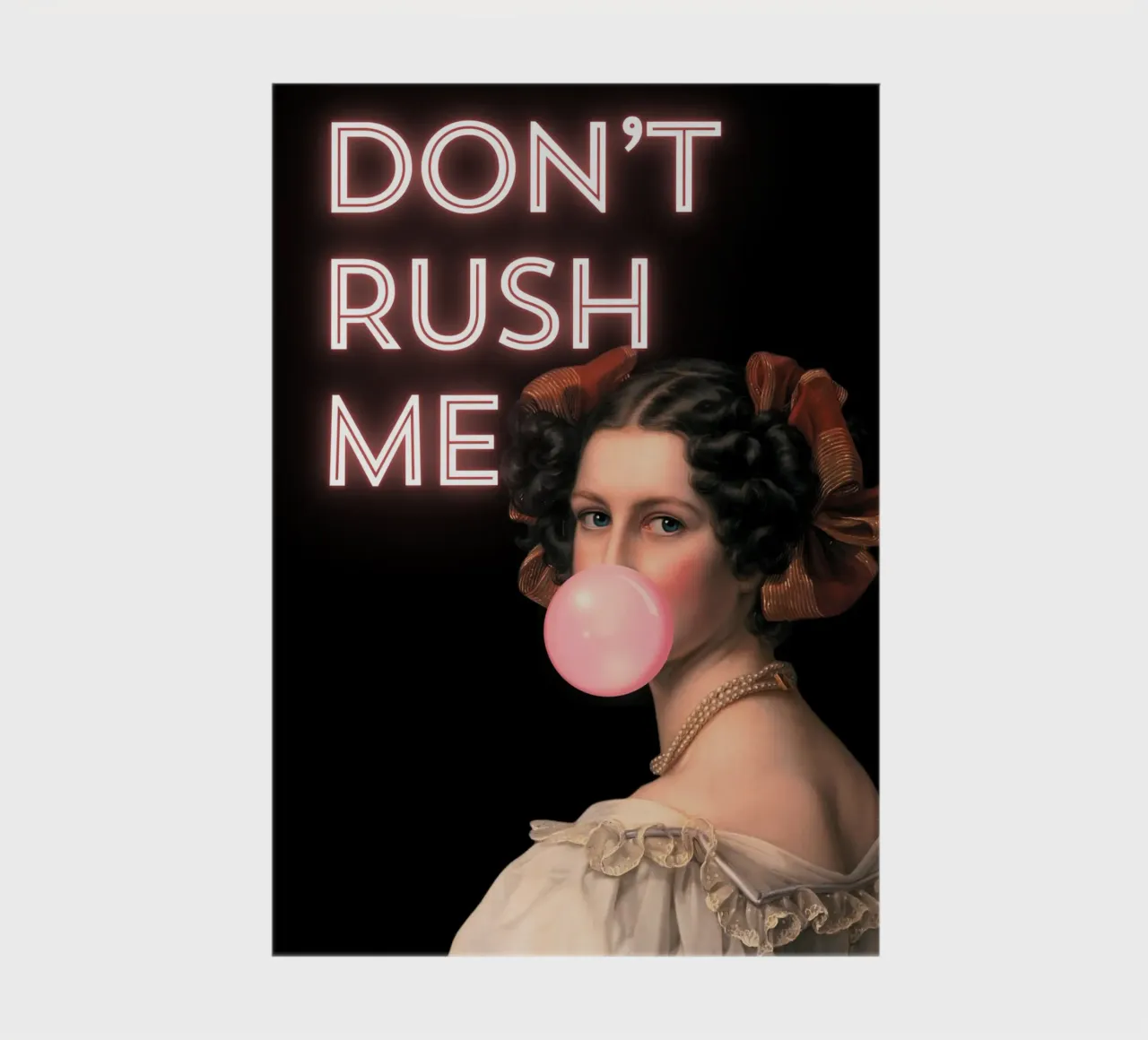 "Don't Rush Me" - Pop Art, Neon Glow, Classic Remix, Empower notebook by NorwesClub