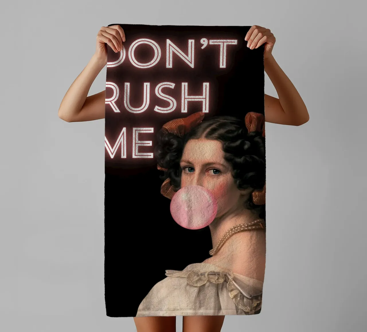 "Don't Rush Me" - Arte pop, bagliore al neon, remix classico, energia asciugamano da bagno da NorwesClub