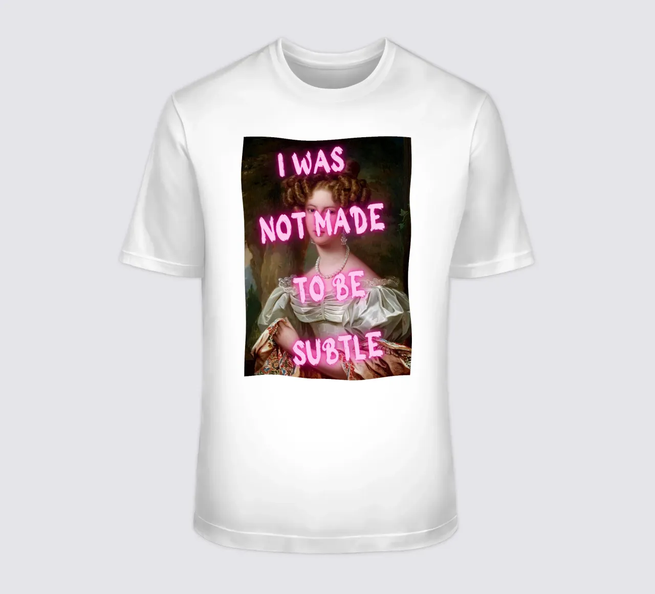 "Not Subtle" - Pop Art, Remix Clásico, Empoderamiento, Pin Neón camiseta de NorwesClub