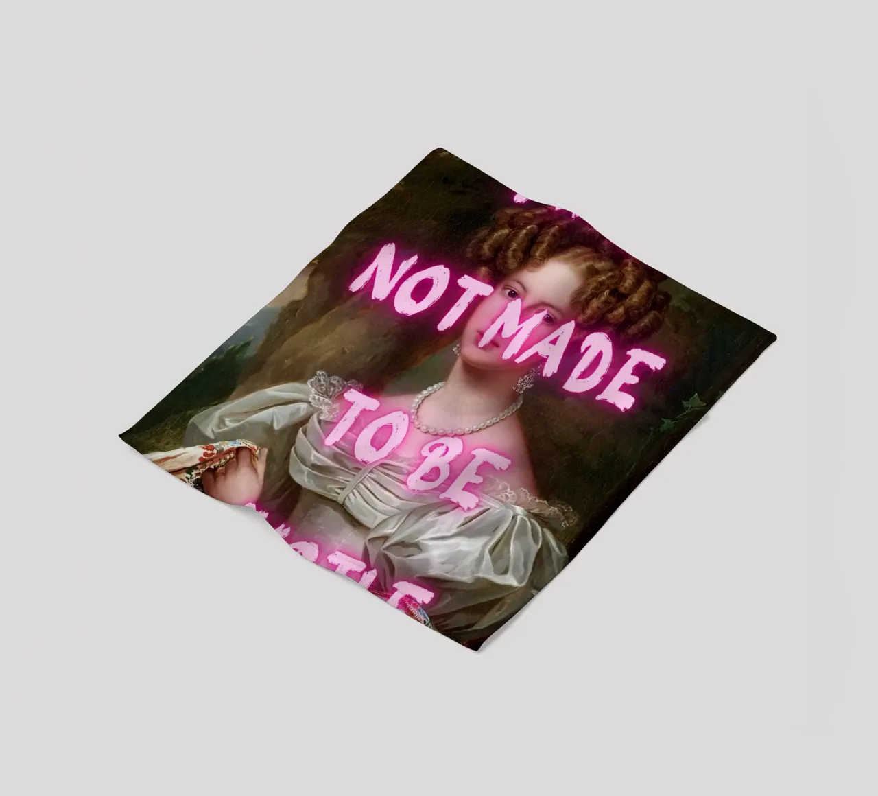 "Not Subtle" - Pop Art, Remix classico, Empowerment, Pin al neon coperta in pile da NorwesClub