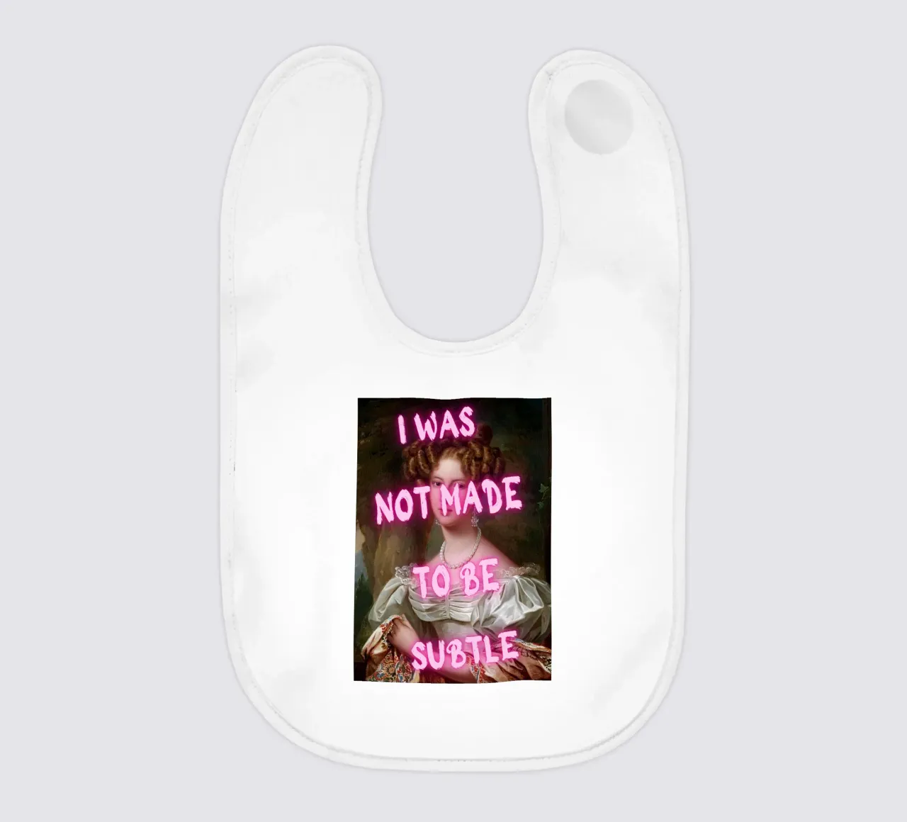 "Not Subtle" - Pop Art, Remix classico, Empowerment, Pin al neon bavaglino da NorwesClub