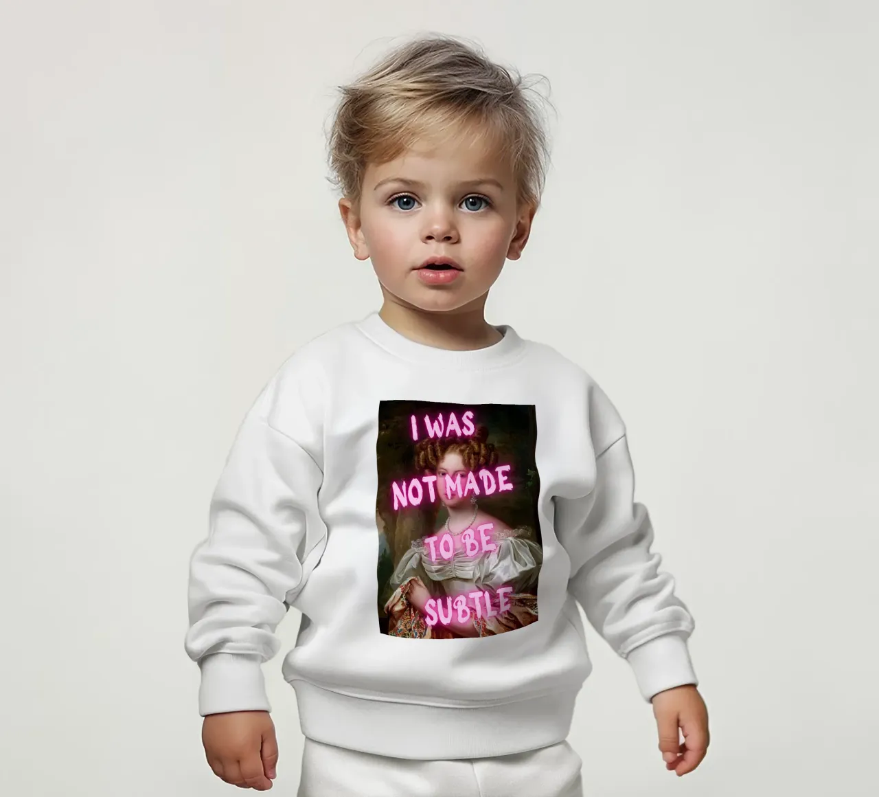 "Not Subtle" - Pop Art, Remix classico, Empowerment, Pin al neon felpa neonato da NorwesClub