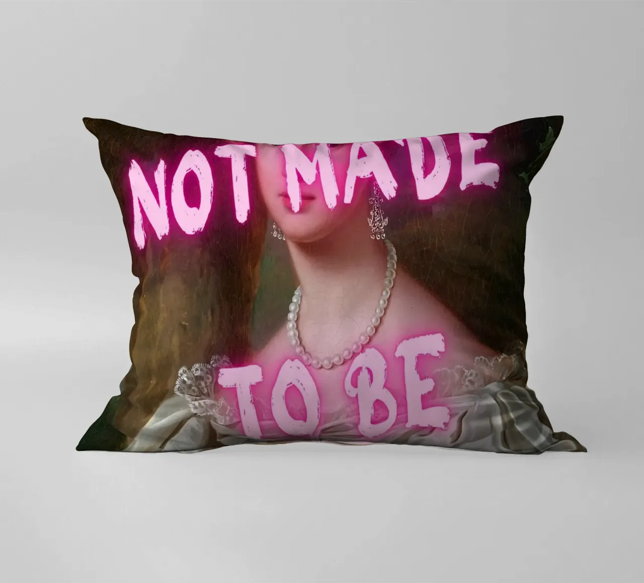 "Not Subtle" - Pop Art, Remix classico, Empowerment, Pin al neon cuscino da NorwesClub