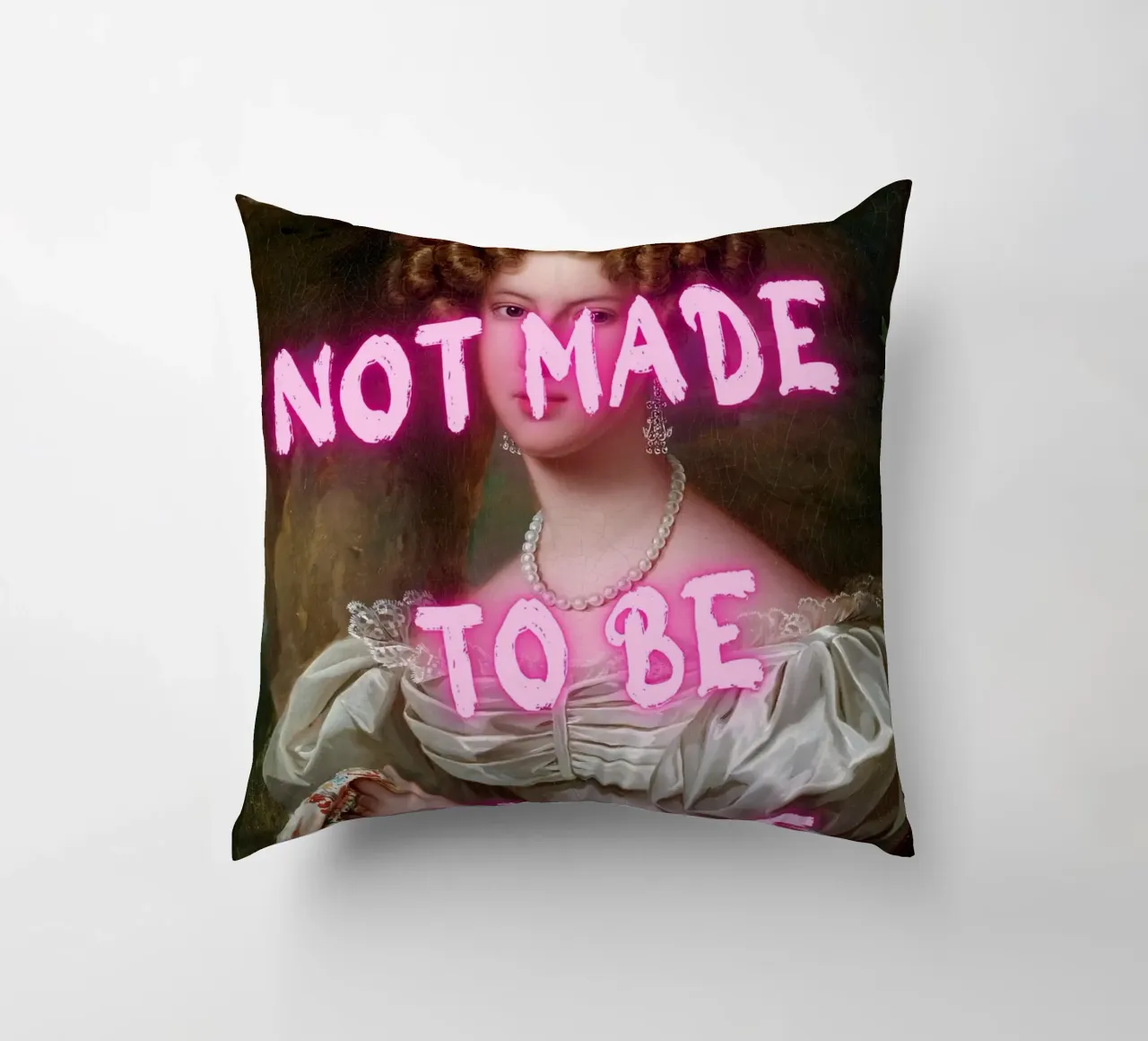 "Not Subtle" - Pop Art, Remix classico, Empowerment, Pin al neon cuscino da NorwesClub