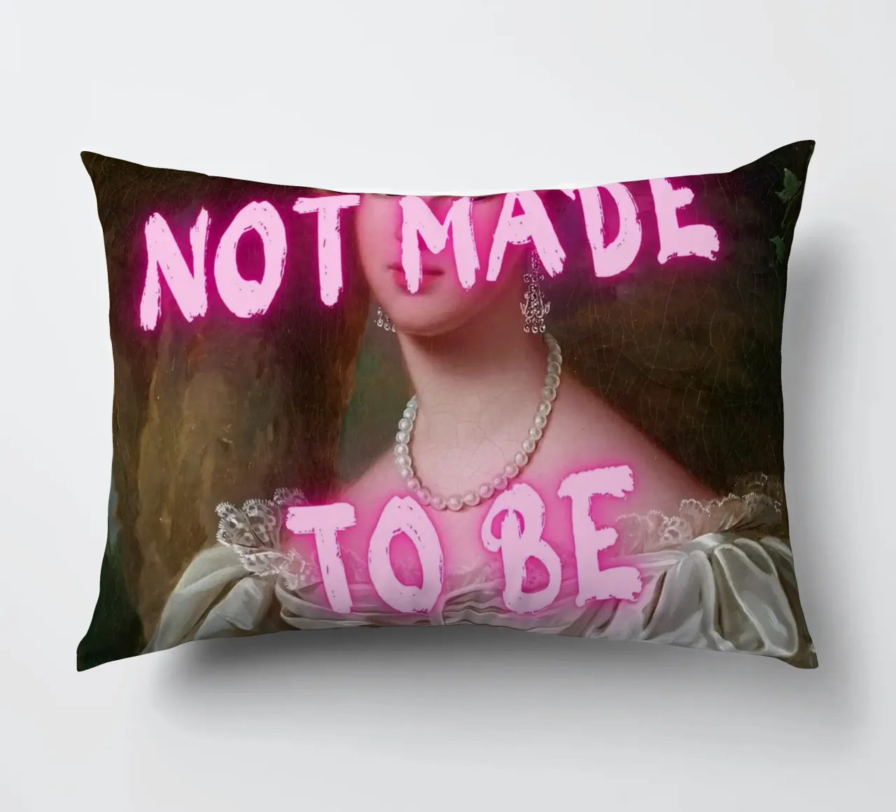 "Not Subtle" - Pop Art, Remix classico, Empowerment, Pin al neon cuscino da NorwesClub